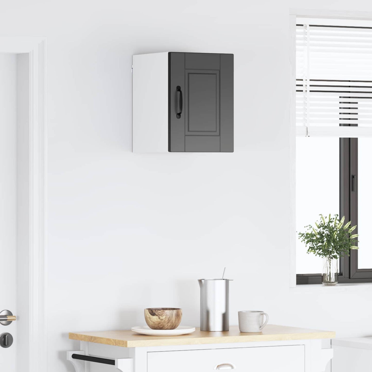 Keukenkast met plank Zwart 30 x 31 x 40 cm Bewerkt hout is nu te koop bij PeponiXL, paradijselijk wonen!