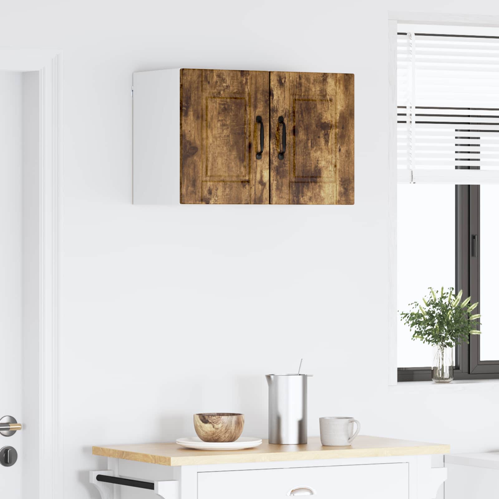 Vaatwasserpaneel met plank 2 pcs Gerookt eiken 30 x 31 x 40 cm is nu te koop bij PeponiXL, paradijselijk wonen!