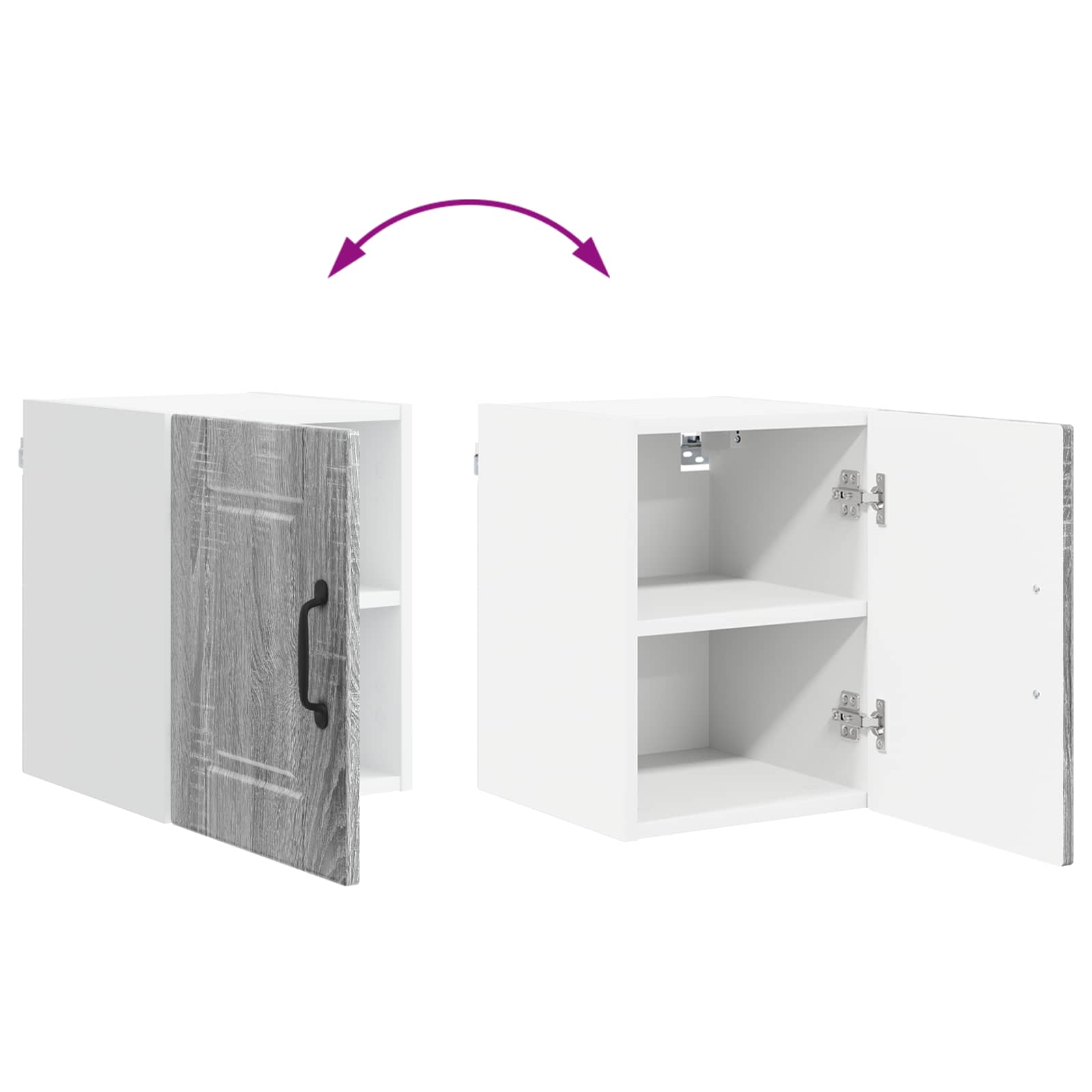 Keukenkast met plank Grijs Sonoma 30 x 31 x 40 cm Bewerkt hout is nu te koop bij PeponiXL, paradijselijk wonen!