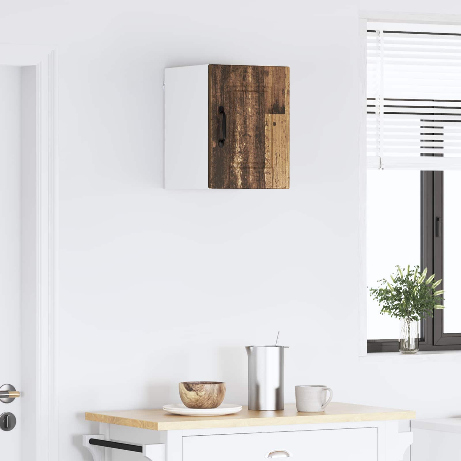 Keukenkast met plank Oudhout 30 x 31 x 40 cm Bewerkt hout is nu te koop bij PeponiXL, paradijselijk wonen!