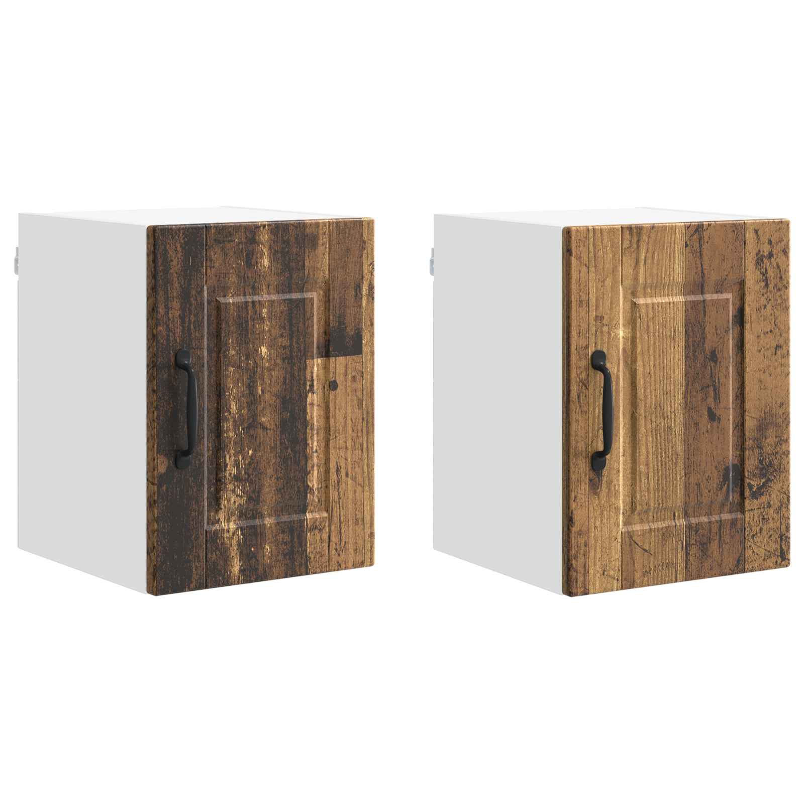 Keukenkast met plank 2 pcs Oudhout 30 x 31 x 40 cm Bewerkt hout is nu te koop bij PeponiXL, paradijselijk wonen!