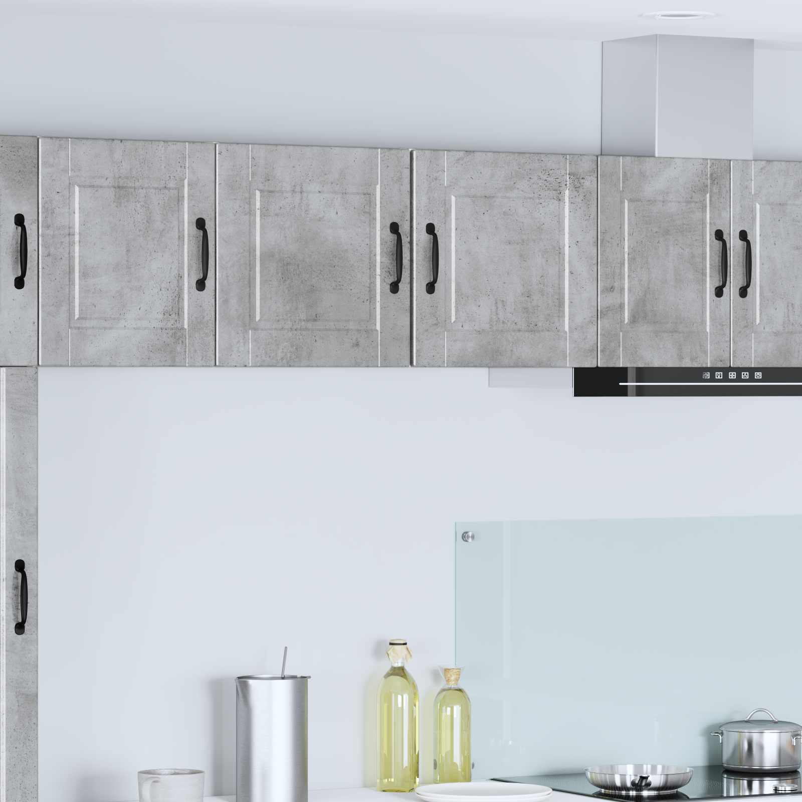 Keukenkast 2 pcs Beton Grijs 40 x 31 x 40 cm Bewerkt hout is nu te koop bij PeponiXL, paradijselijk wonen!