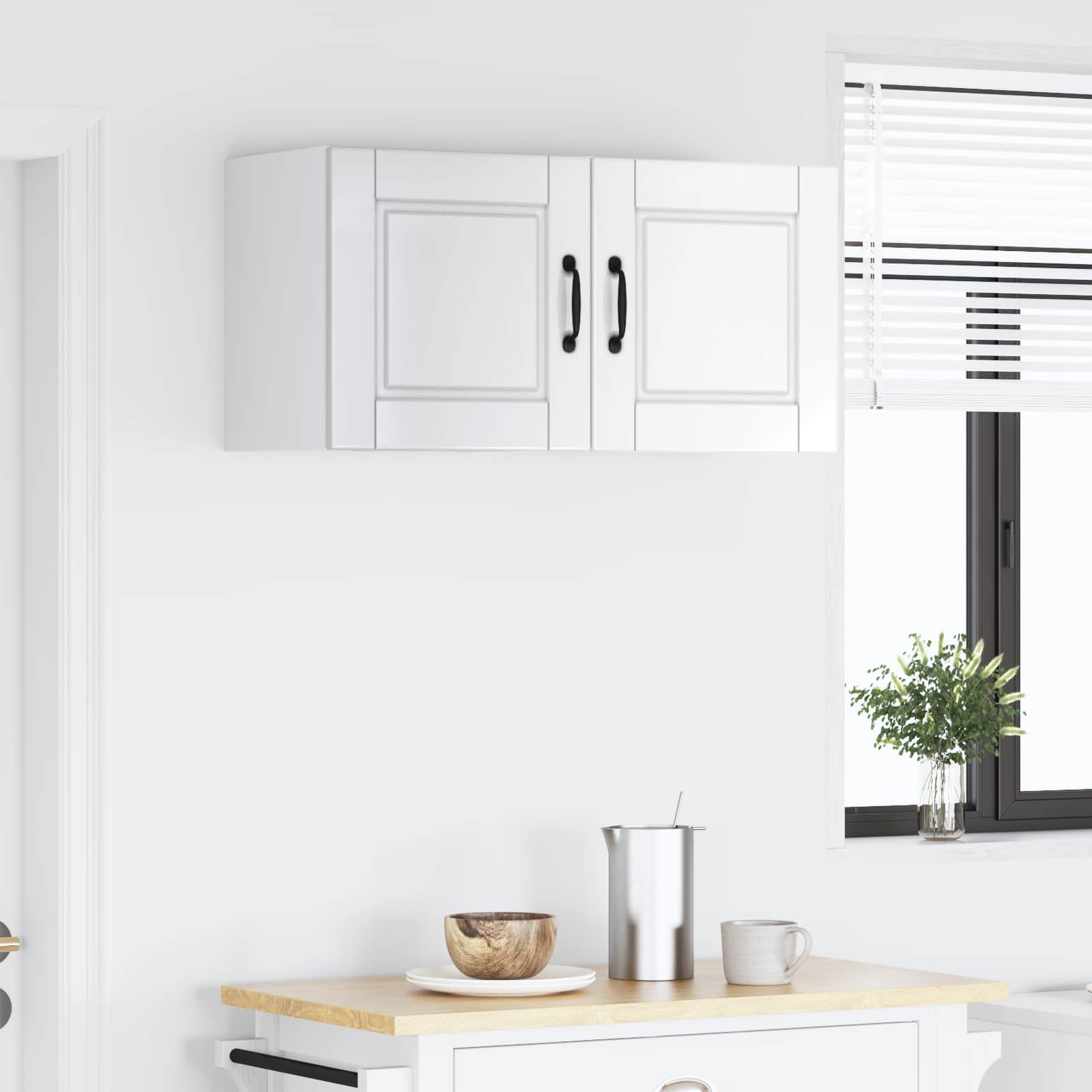 Vaatwasserpaneel met plank 2 pcs Hoogglans wit 40 x 31 x 40 cm is nu te koop bij PeponiXL, paradijselijk wonen!