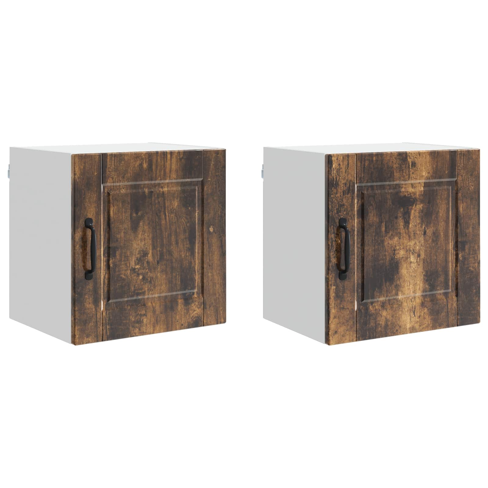 Vaatwasserpaneel met plank 2 pcs Gerookt eiken 40 x 31 x 40 cm is nu te koop bij PeponiXL, paradijselijk wonen!