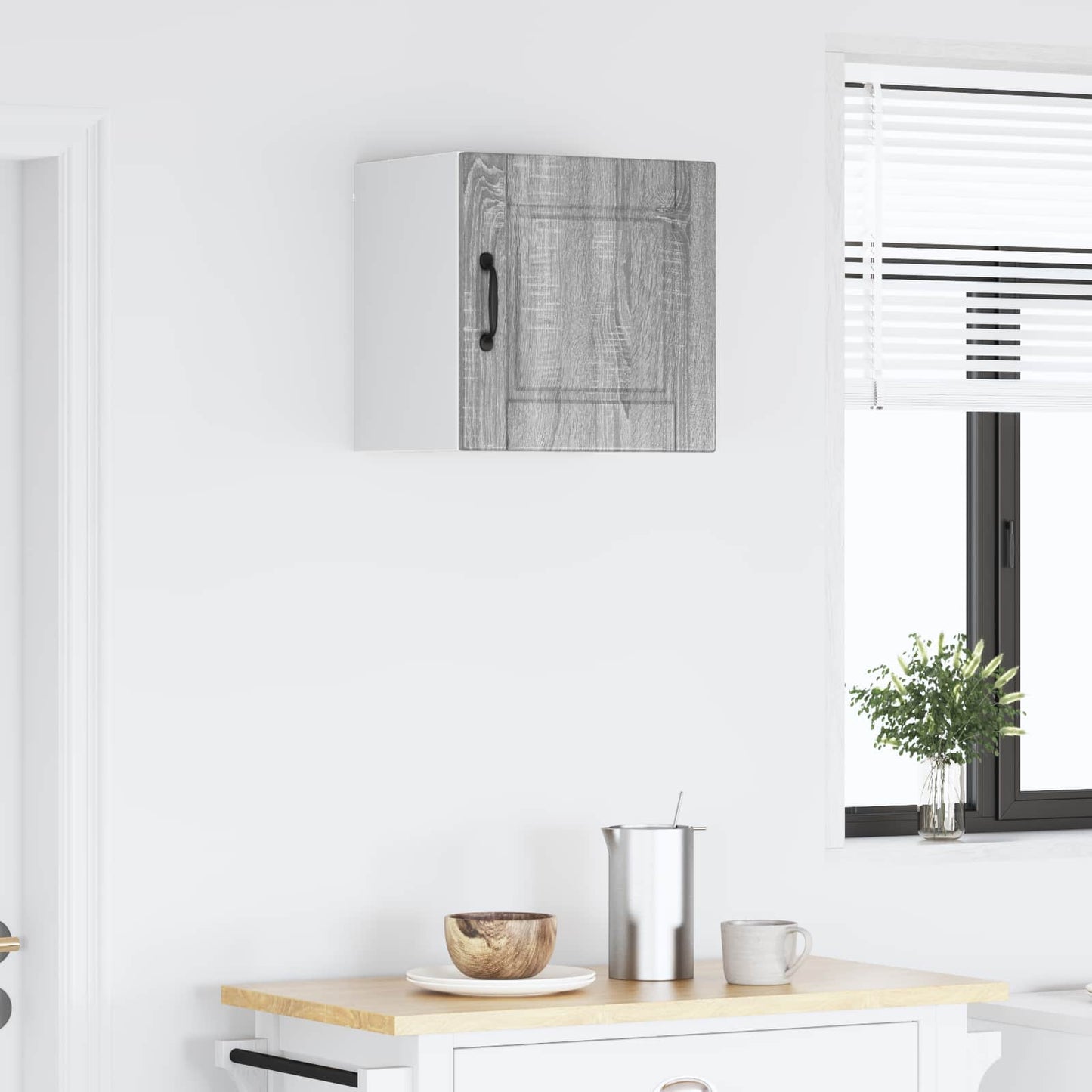 Keukenkast met plank Grijs Sonoma 40 x 31 x 40 cm Bewerkt hout is nu te koop bij PeponiXL, paradijselijk wonen!