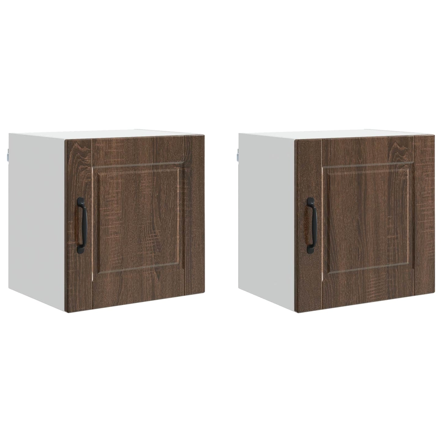 Vaatwasserpaneel 2 pcs Bruin Eiken 40 x 31 x 40 cm Bewerkt hout is nu te koop bij PeponiXL, paradijselijk wonen!