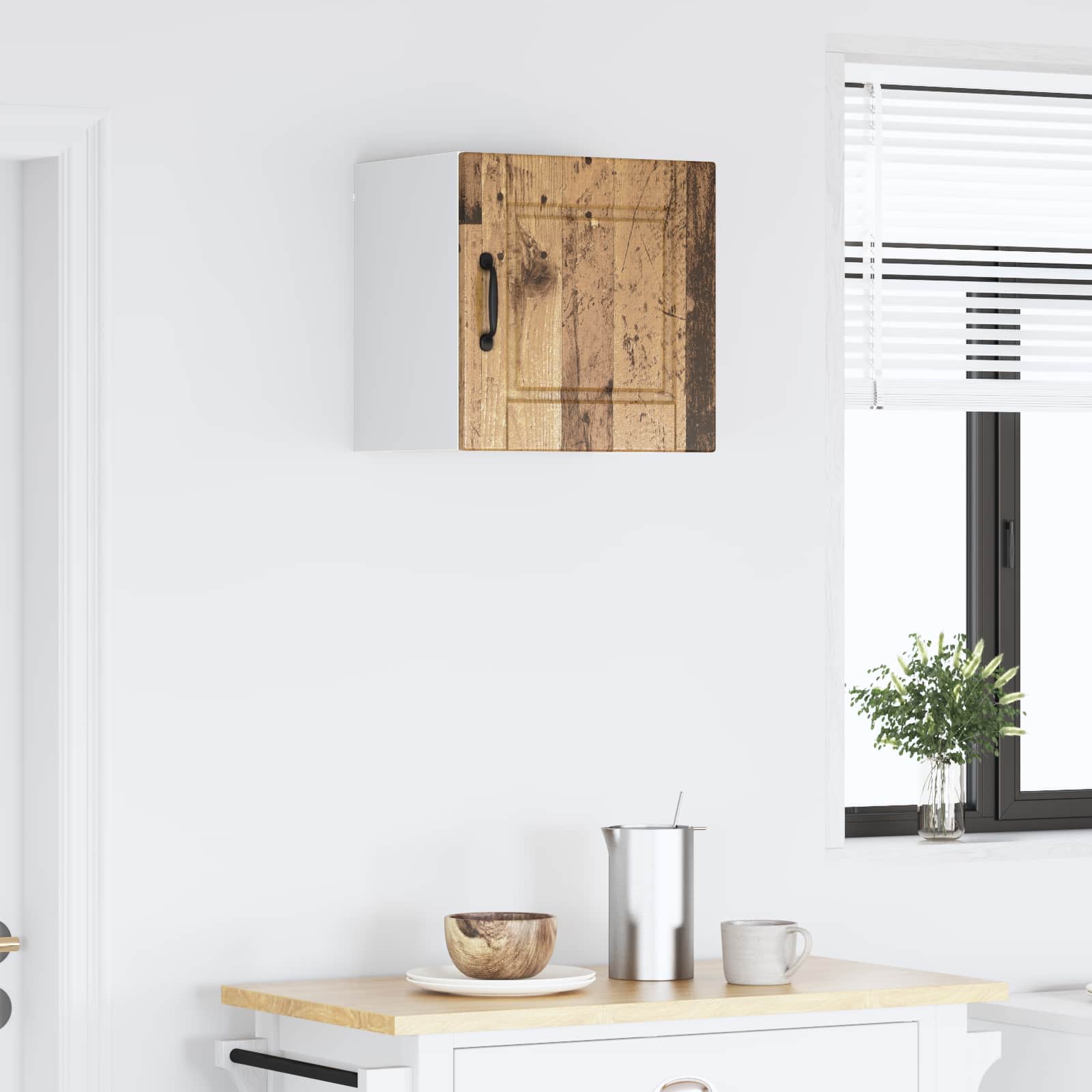 Keukenkast met plank Oudhout 40 x 31 x 40 cm Bewerkt hout is nu te koop bij PeponiXL, paradijselijk wonen!