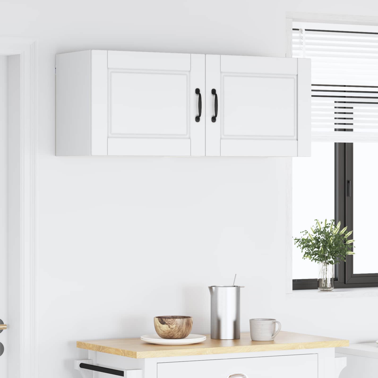 Keukenkast met plank 2 pcs Wit 50 x 31 x 40 cm Bewerkt hout is nu te koop bij PeponiXL, paradijselijk wonen!