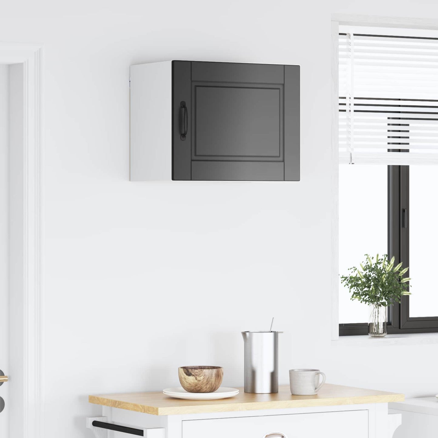 Vaatwasserpaneel met plank Zwart 50 x 31 x 40 cm Bewerkt hout is nu te koop bij PeponiXL, paradijselijk wonen!