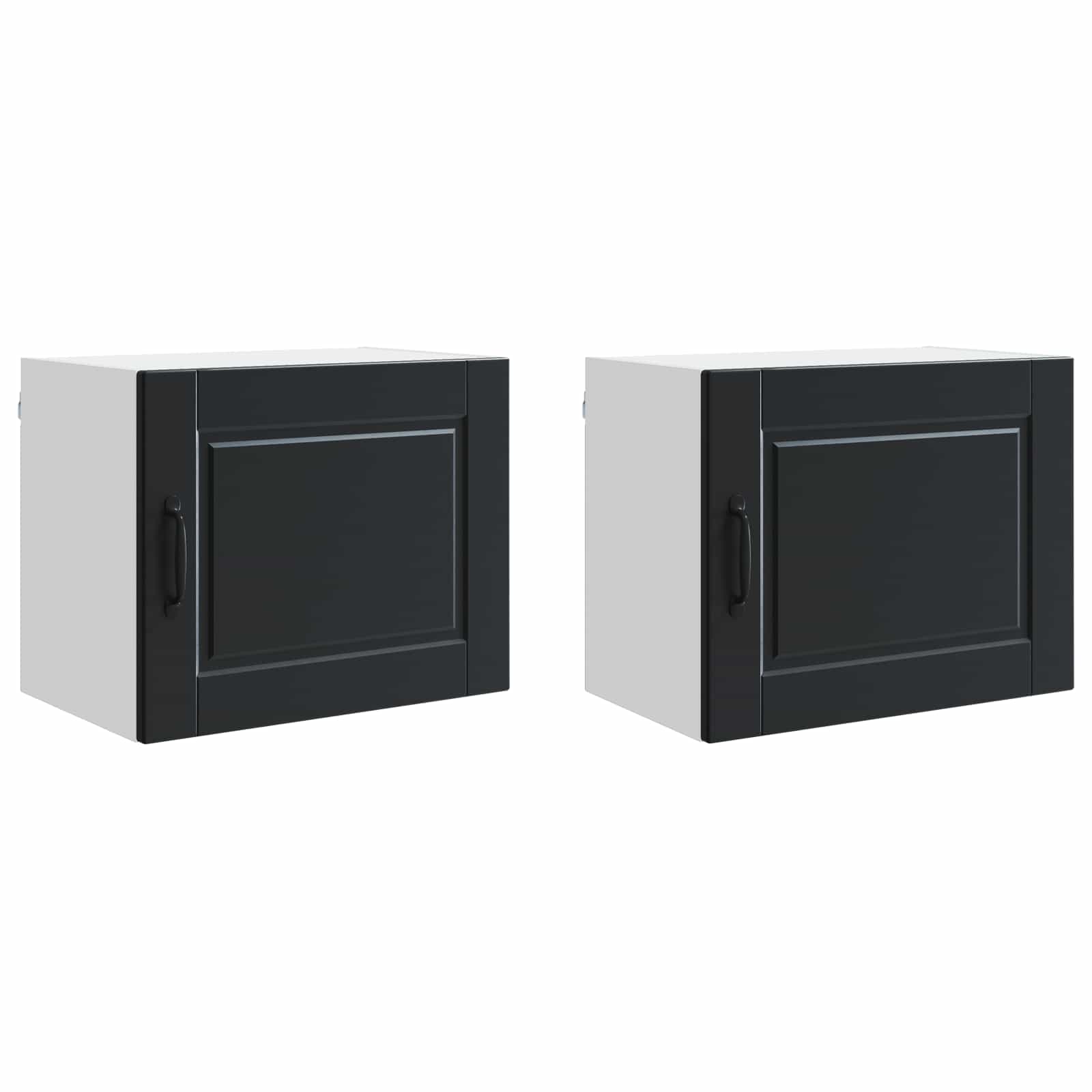 Vaatwasserpaneel 2 pcs Zwart 50 x 31 x 40 cm Bewerkt hout is nu te koop bij PeponiXL, paradijselijk wonen!
