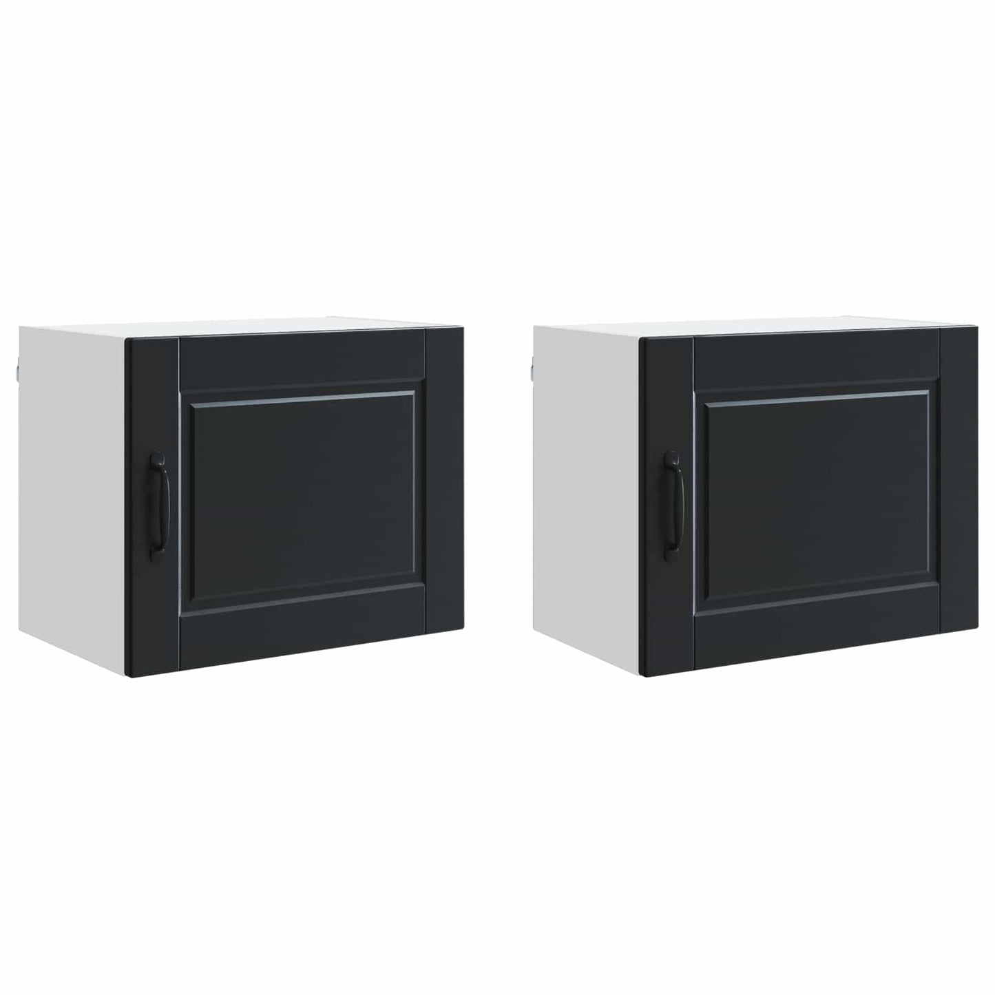 Vaatwasserpaneel 2 pcs Zwart 50 x 31 x 40 cm Bewerkt hout is nu te koop bij PeponiXL, paradijselijk wonen!