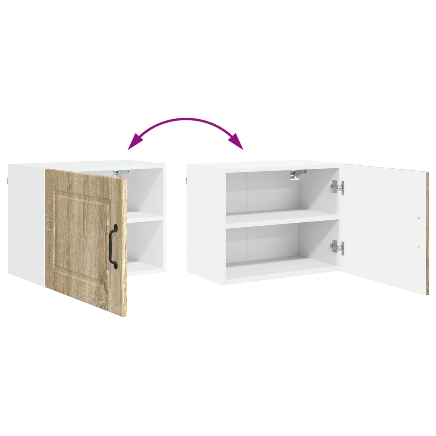 Vaatwasserpaneel met plank 2 pcs Sonoma Eiken 50 x 31 x 40 cm is nu te koop bij PeponiXL, paradijselijk wonen!