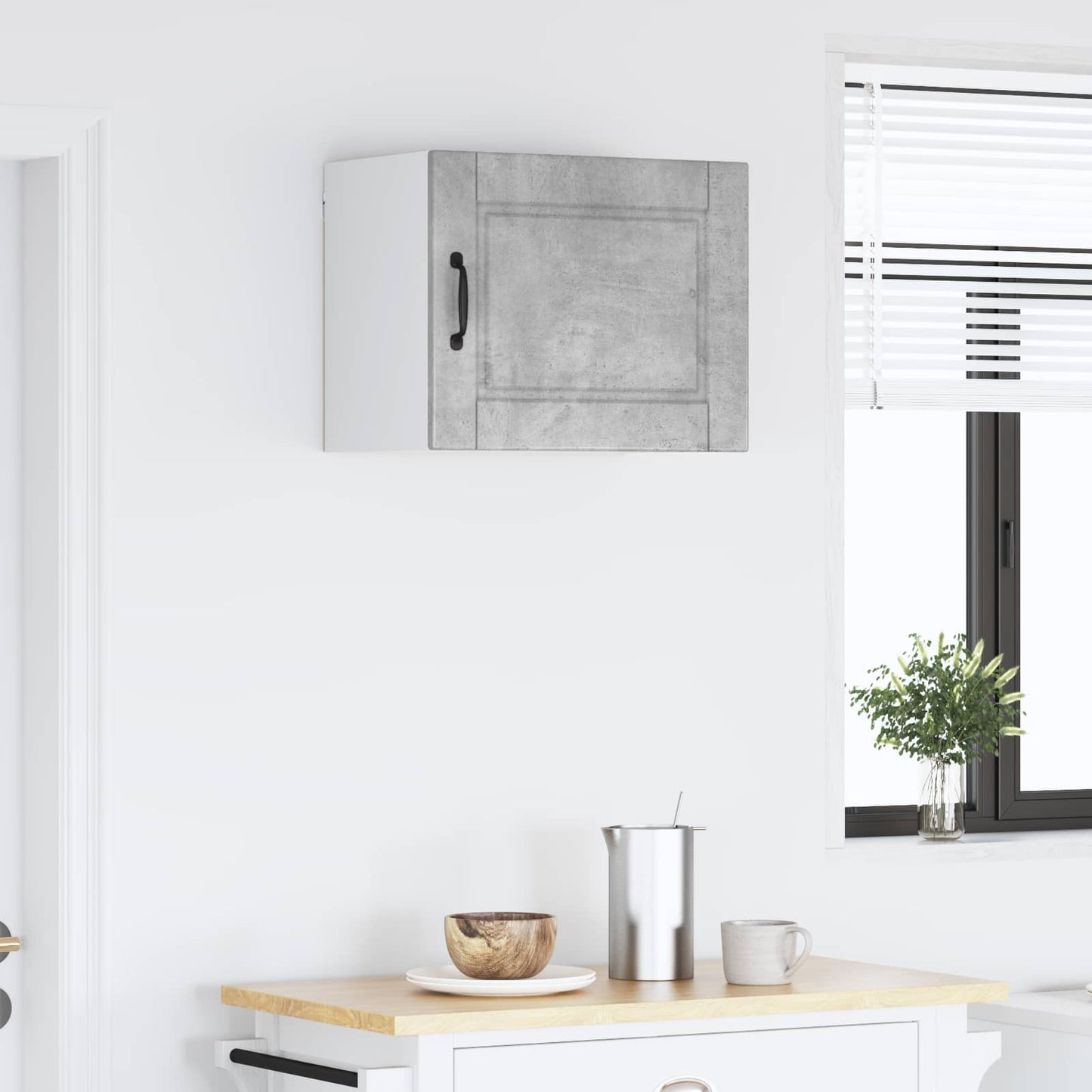 Keukenkast met plank Beton Grijs 50 x 31 x 40 cm Bewerkt hout is nu te koop bij PeponiXL, paradijselijk wonen!