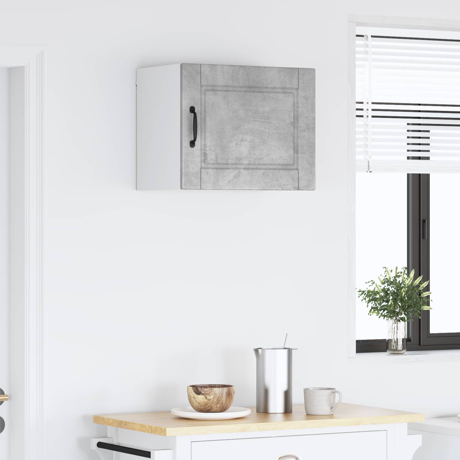 Keukenkast met plank Beton Grijs 50 x 31 x 40 cm Bewerkt hout is nu te koop bij PeponiXL, paradijselijk wonen!