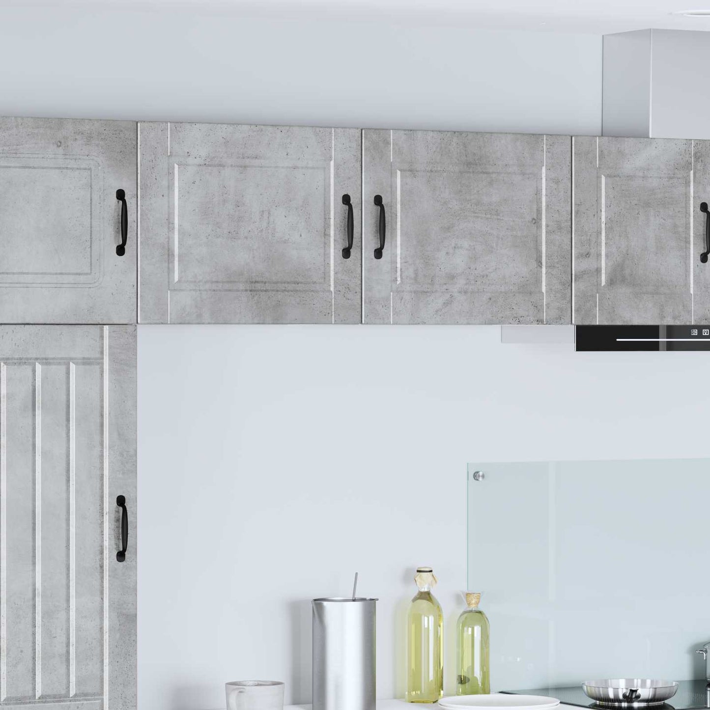 Keukenkast 2 pcs Beton Grijs 50 x 31 x 40 cm Bewerkt hout is nu te koop bij PeponiXL, paradijselijk wonen!