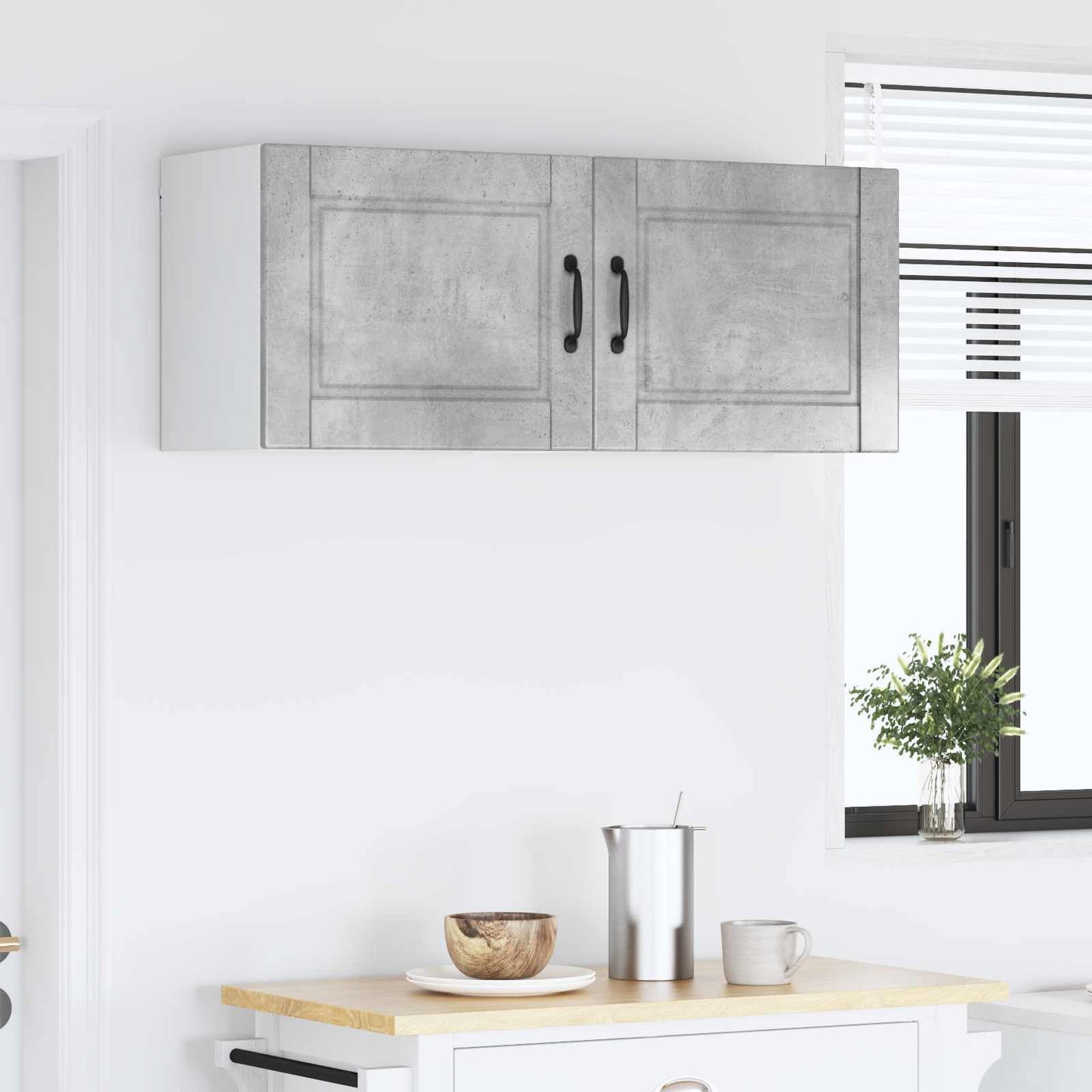 Keukenkast 2 pcs Beton Grijs 50 x 31 x 40 cm Bewerkt hout is nu te koop bij PeponiXL, paradijselijk wonen!