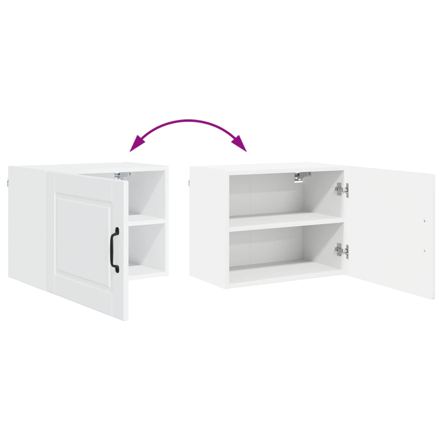 Vaatwasserpaneel met plank 2 pcs Hoogglans wit 50 x 31 x 40 cm is nu te koop bij PeponiXL, paradijselijk wonen!