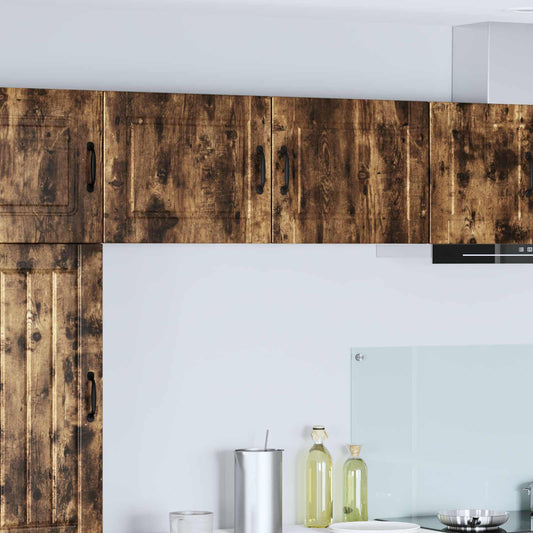 Vaatwasserpaneel met plank 2 pcs Gerookt eiken 50 x 31 x 40 cm is nu te koop bij PeponiXL, paradijselijk wonen!