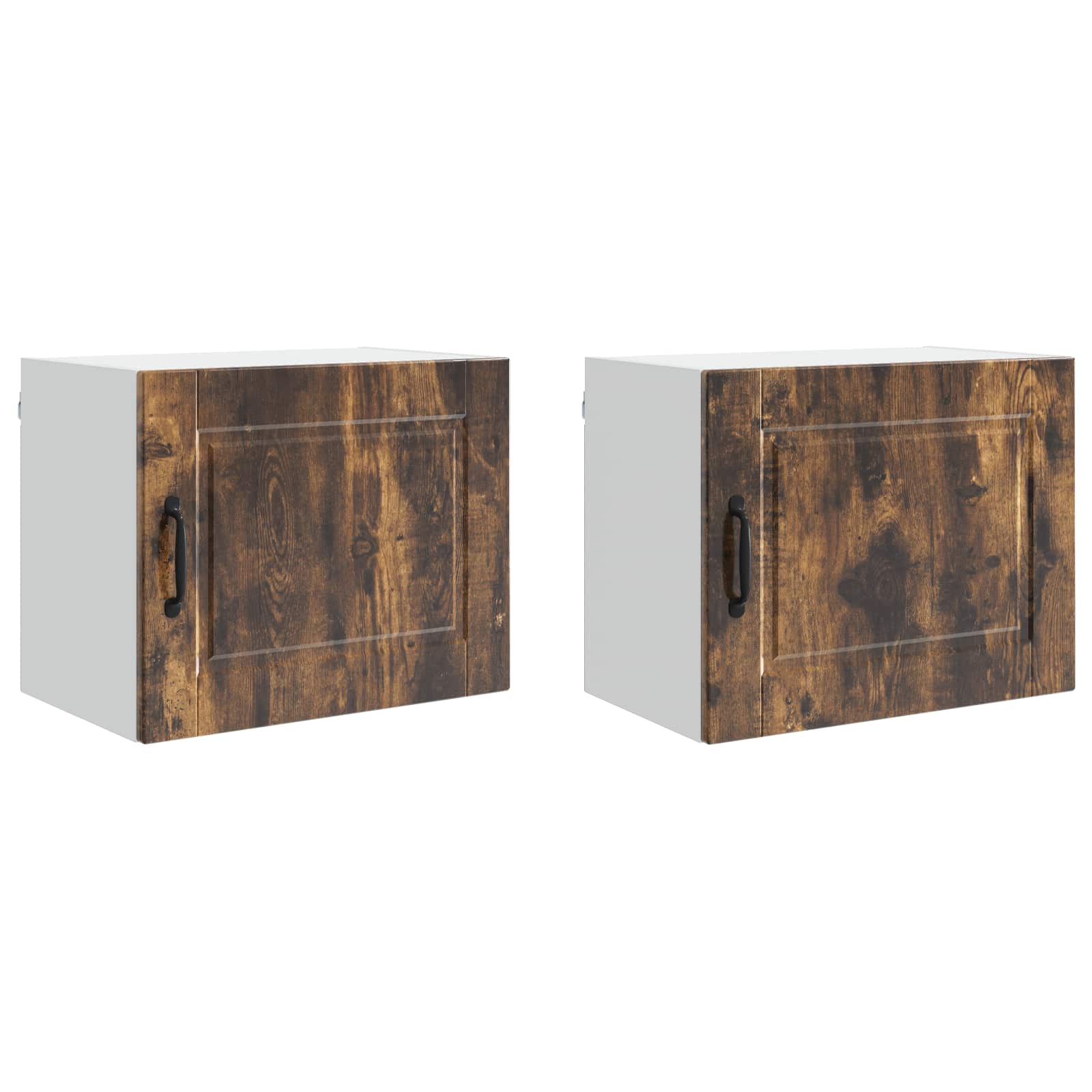 Vaatwasserpaneel met plank 2 pcs Gerookt eiken 50 x 31 x 40 cm is nu te koop bij PeponiXL, paradijselijk wonen!