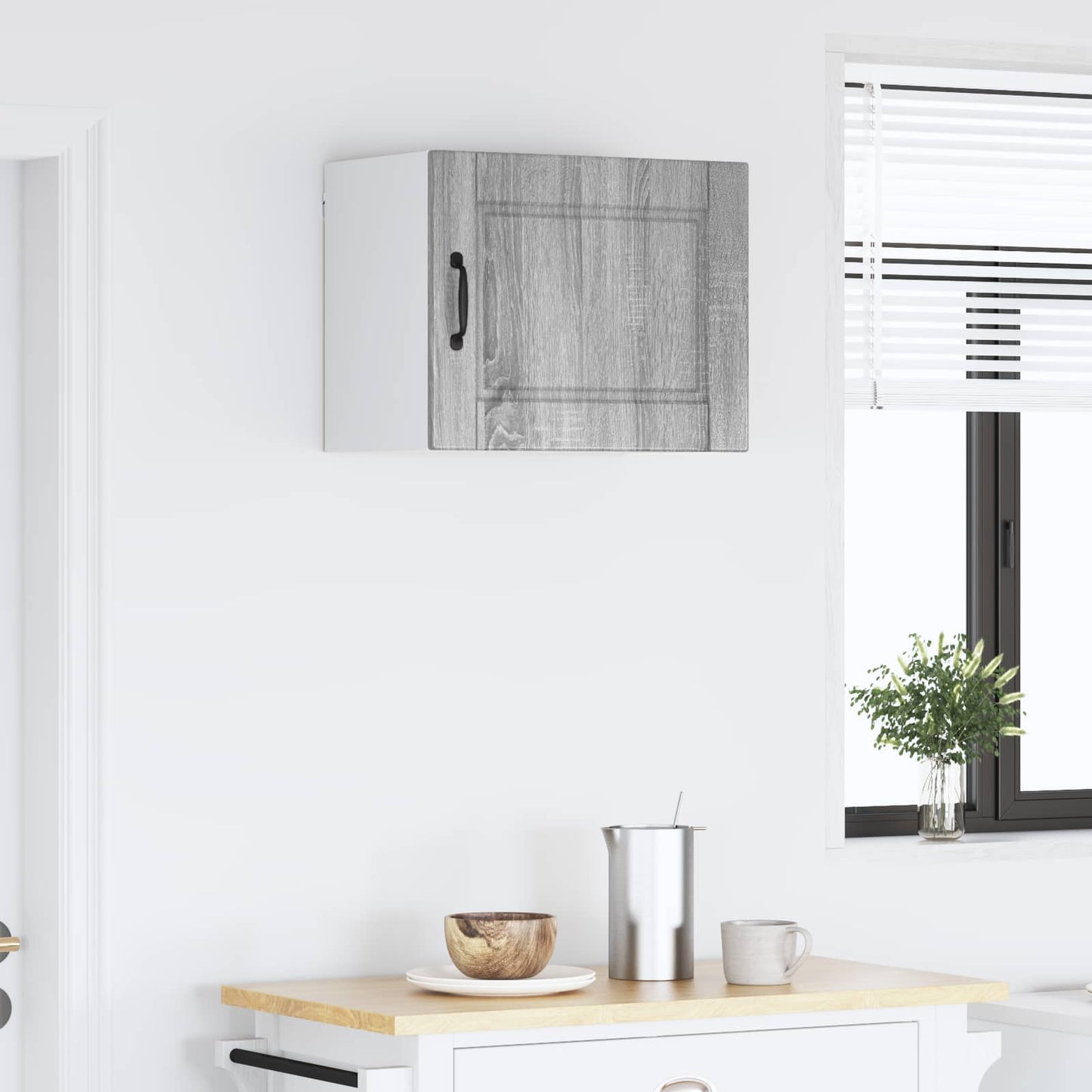 Keukenkast met plank Grijs Sonoma 50 x 31 x 40 cm Bewerkt hout is nu te koop bij PeponiXL, paradijselijk wonen!