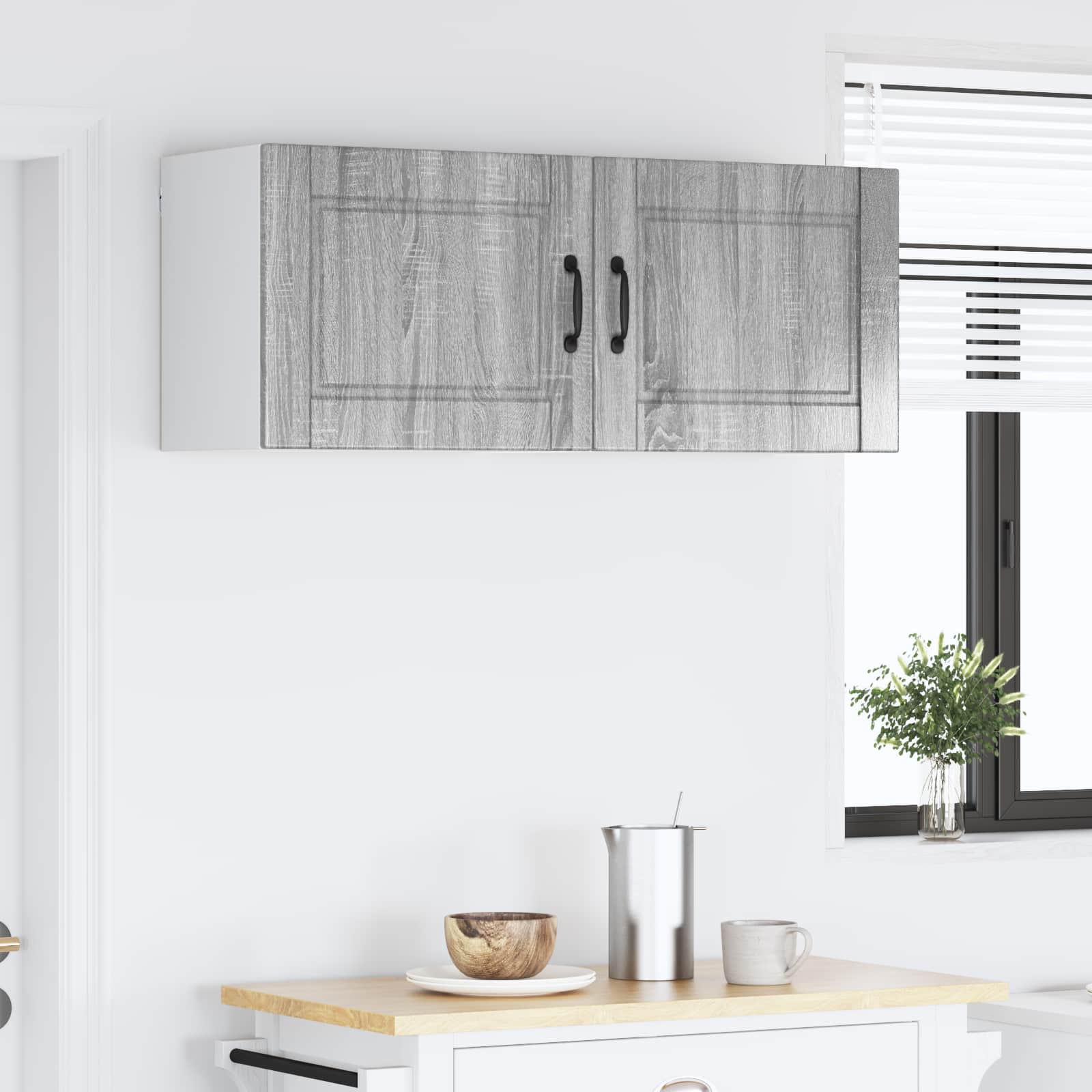 Keukenkast 2 pcs Grijs Sonoma 50 x 31 x 40 cm Bewerkt hout is nu te koop bij PeponiXL, paradijselijk wonen!