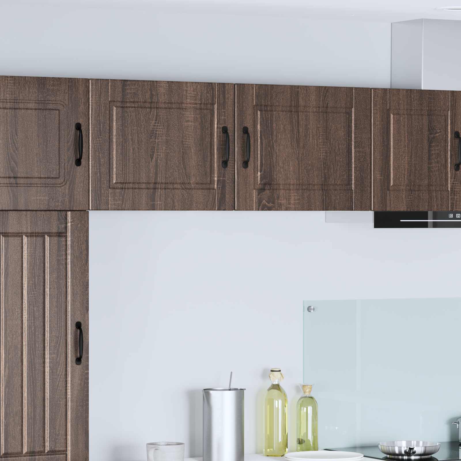 Vaatwasserpaneel 2 pcs Bruin Eiken 50 x 31 x 40 cm Bewerkt hout is nu te koop bij PeponiXL, paradijselijk wonen!
