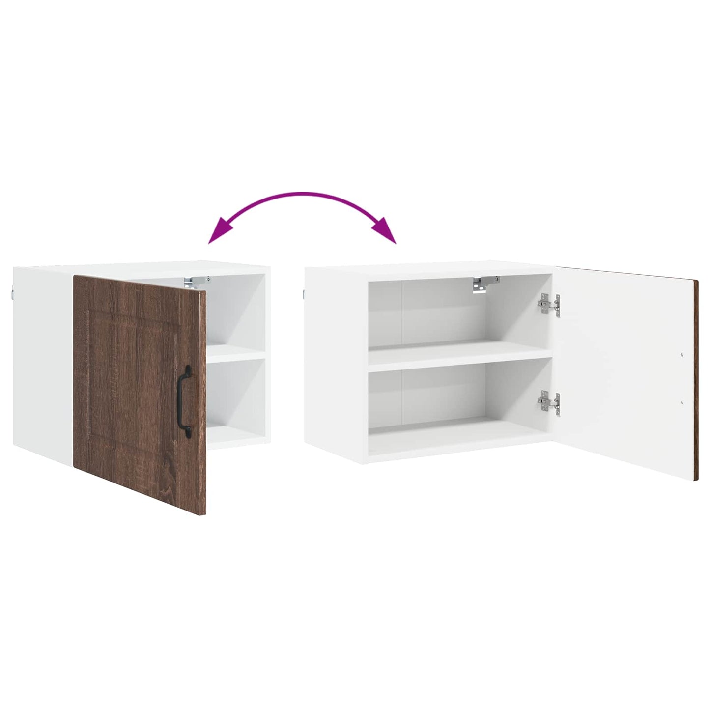 Vaatwasserpaneel 2 pcs Bruin Eiken 50 x 31 x 40 cm Bewerkt hout is nu te koop bij PeponiXL, paradijselijk wonen!