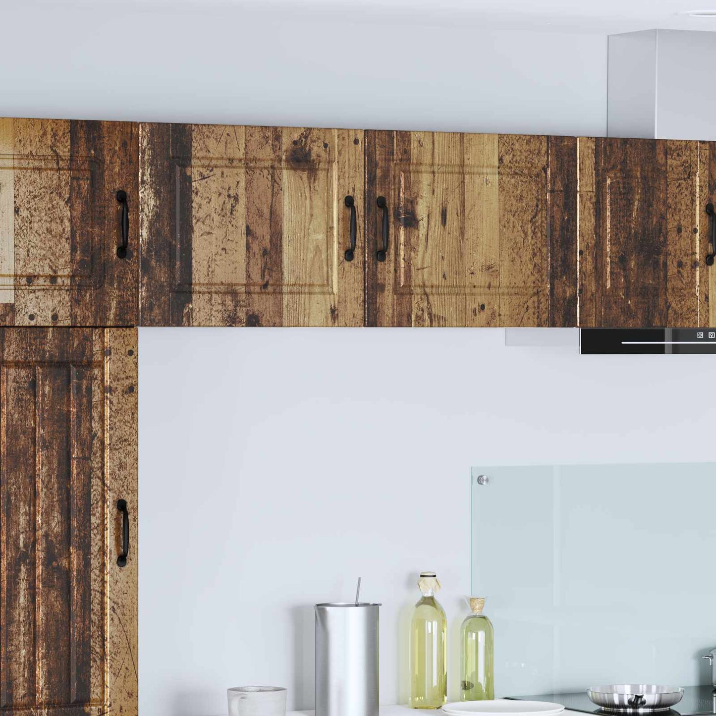 Vaatwasserpaneel 2 pcs Oudhout 50 x 31 x 40 cm Bewerkt hout is nu te koop bij PeponiXL, paradijselijk wonen!