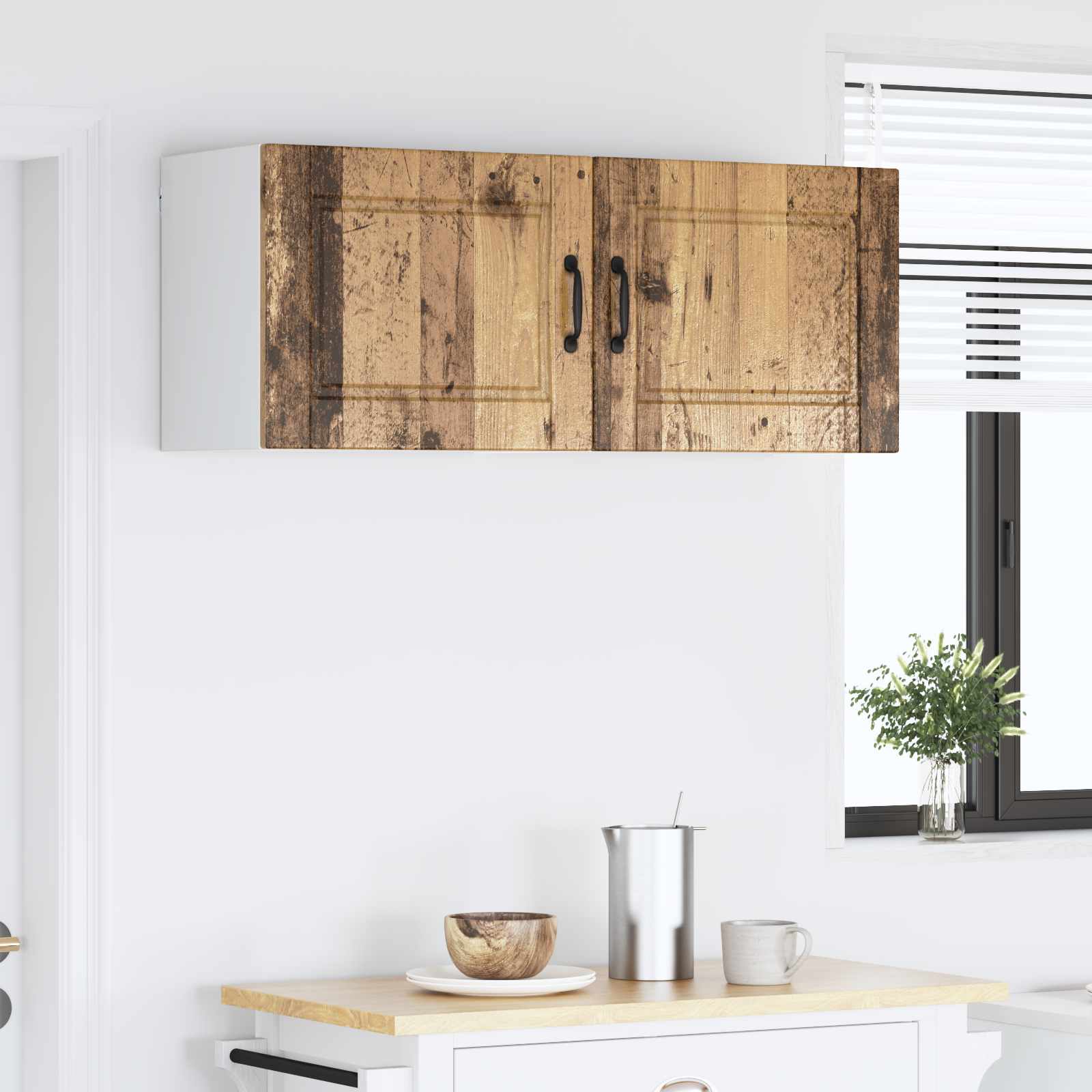 Vaatwasserpaneel 2 pcs Oudhout 50 x 31 x 40 cm Bewerkt hout is nu te koop bij PeponiXL, paradijselijk wonen!