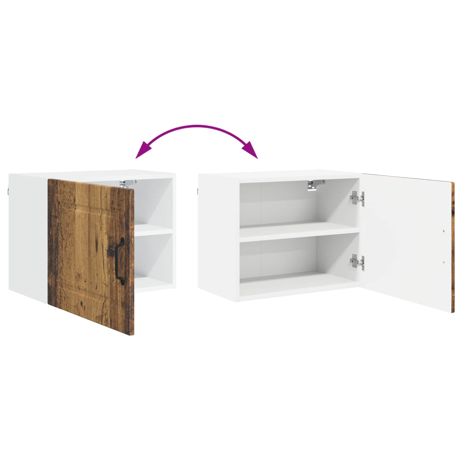 Vaatwasserpaneel 2 pcs Oudhout 50 x 31 x 40 cm Bewerkt hout is nu te koop bij PeponiXL, paradijselijk wonen!