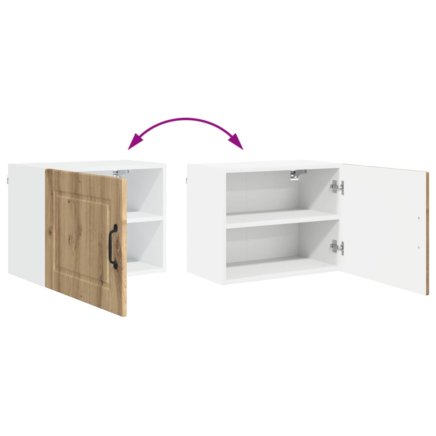 Vaatwasserpaneel met plank 2 pcs Artisan Eiken 50 x 31 x 40 cm is nu te koop bij PeponiXL, paradijselijk wonen!