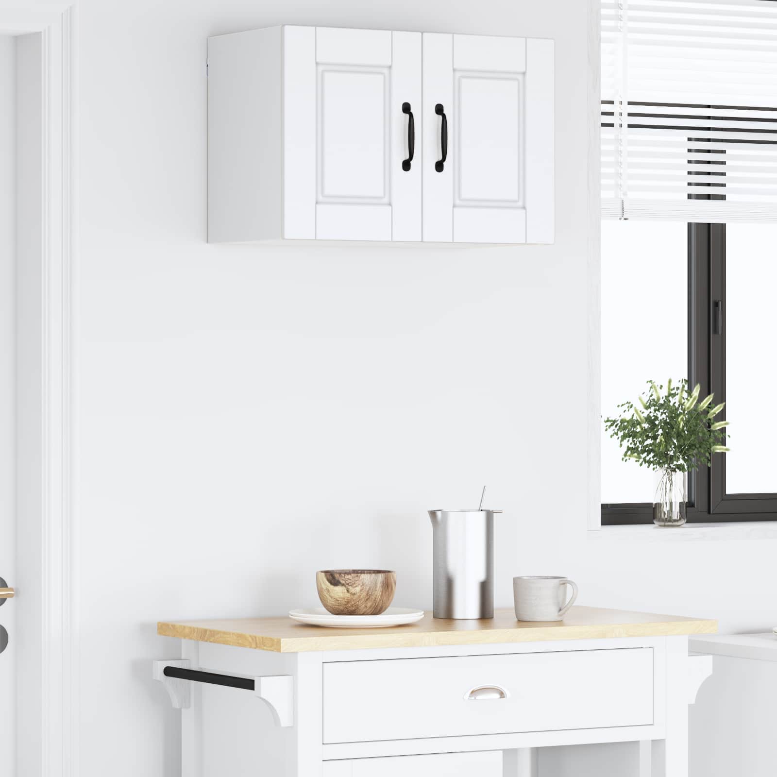 Vaatwasserpaneel met plank Wit 60 x 31 x 40 cm Bewerkt hout is nu te koop bij PeponiXL, paradijselijk wonen!