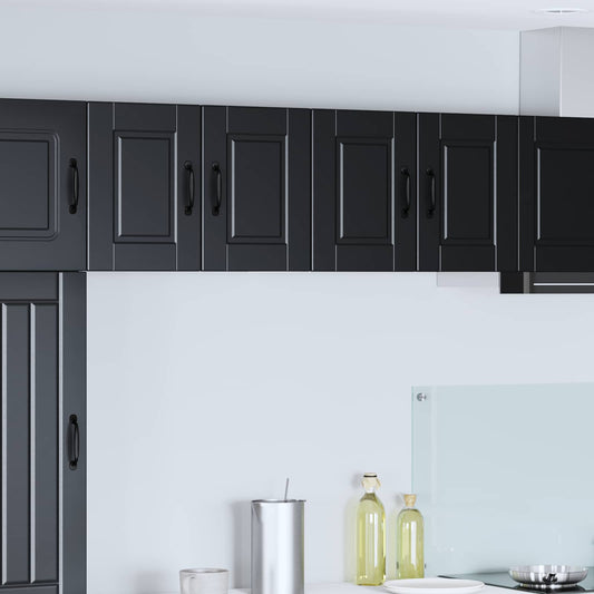 Vaatwasserpaneel 2 pcs Zwart 60 x 31 x 40 cm Bewerkt hout is nu te koop bij PeponiXL, paradijselijk wonen!