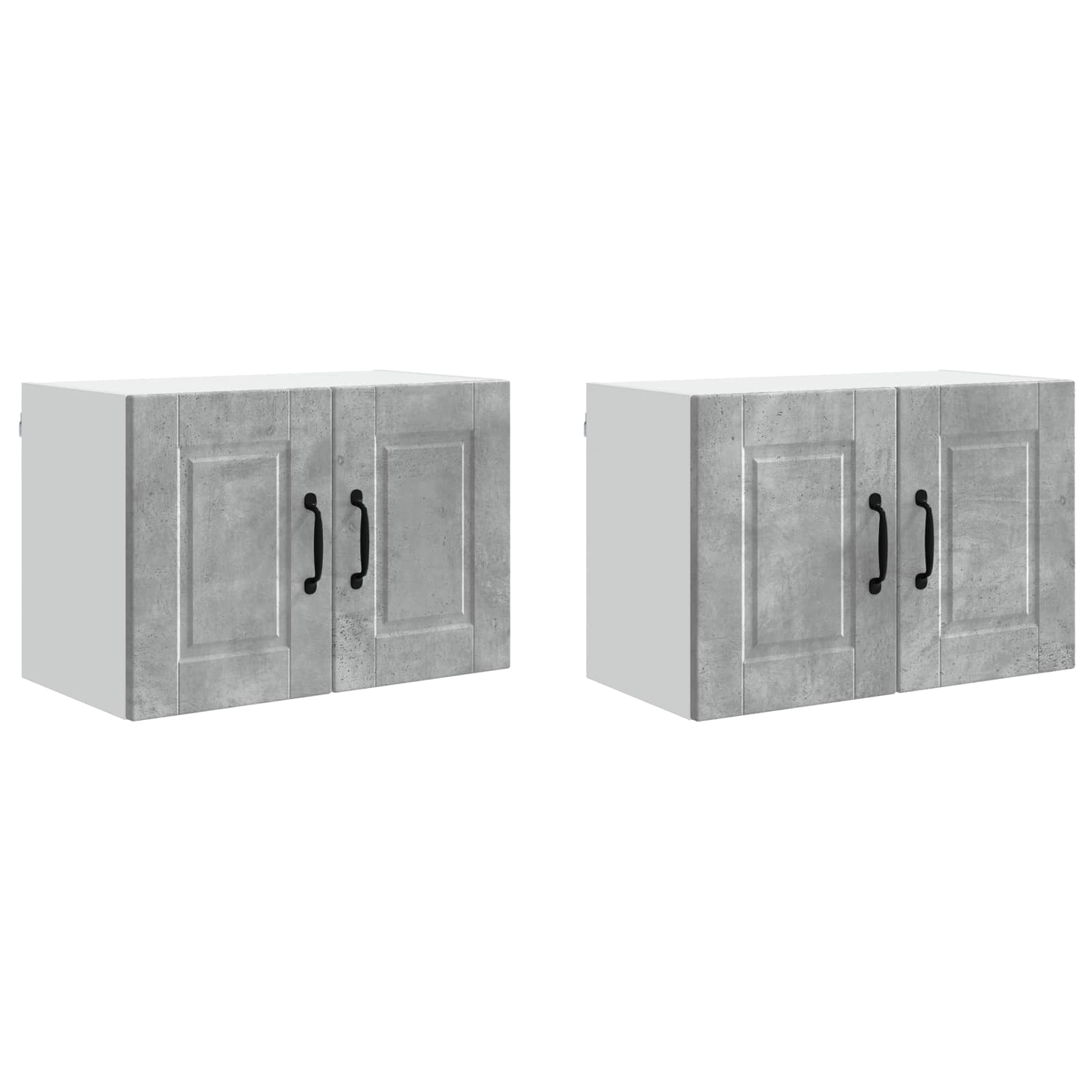 Keukenkast 2 pcs Beton Grijs 60 x 31 x 40 cm Bewerkt hout is nu te koop bij PeponiXL, paradijselijk wonen!