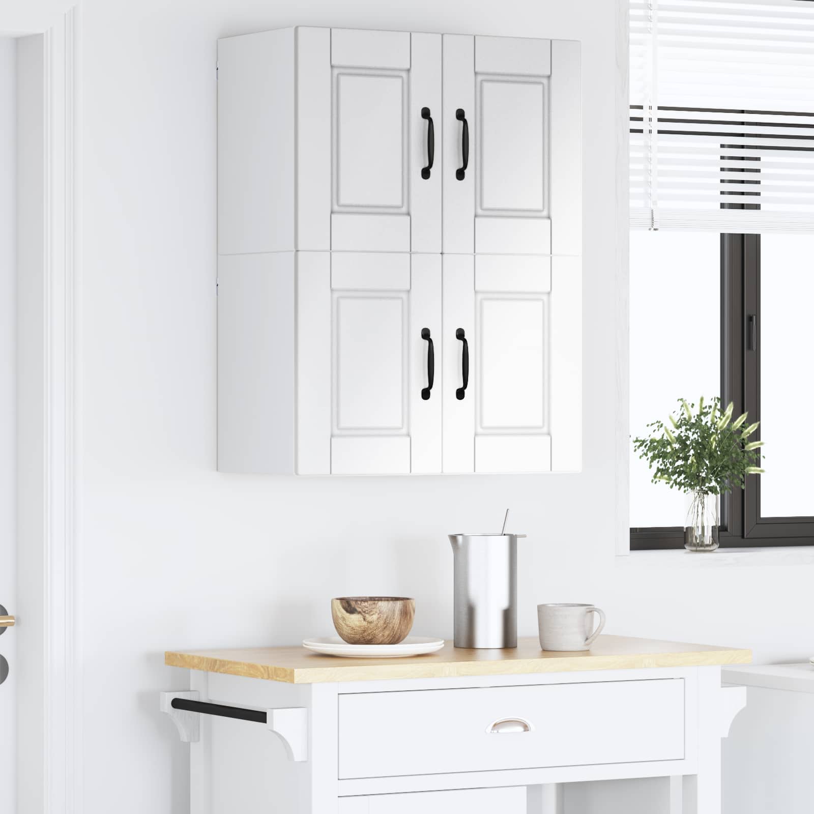 Vaatwasserpaneel met plank 2 pcs Hoogglans wit 60 x 31 x 40 cm is nu te koop bij PeponiXL, paradijselijk wonen!