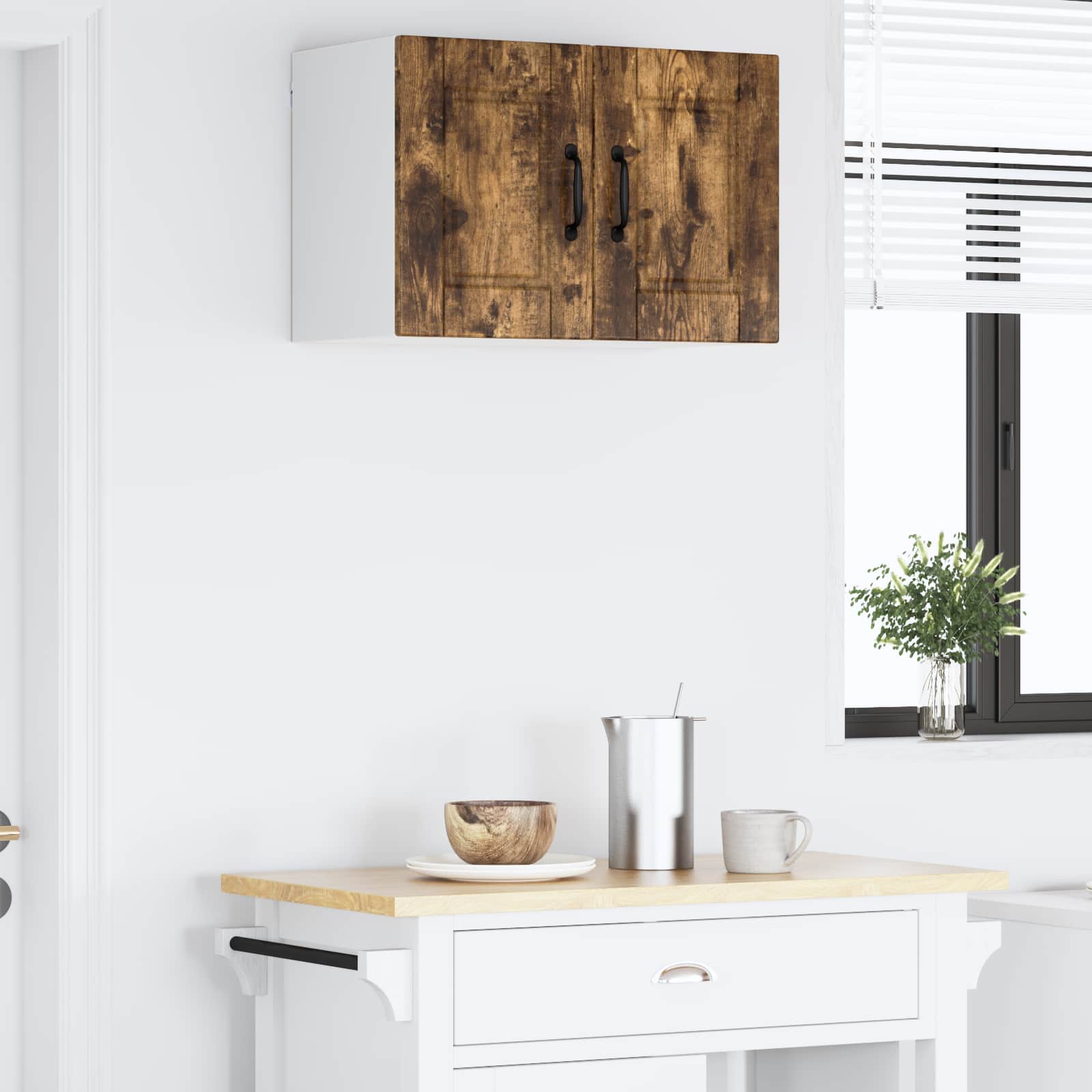Vaatwasserpaneel Gerookt eiken 60 x 31 x 40 cm Bewerkt hout is nu te koop bij PeponiXL, paradijselijk wonen!