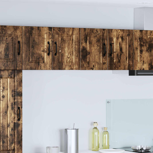 Vaatwasserpaneel met plank 2 pcs Gerookt eiken 60 x 31 x 40 cm is nu te koop bij PeponiXL, paradijselijk wonen!