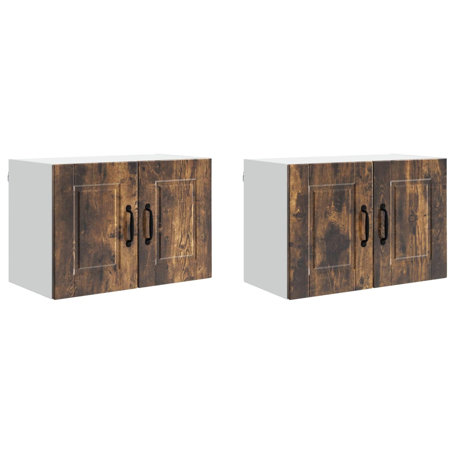 Vaatwasserpaneel met plank 2 pcs Gerookt eiken 60 x 31 x 40 cm is nu te koop bij PeponiXL, paradijselijk wonen!