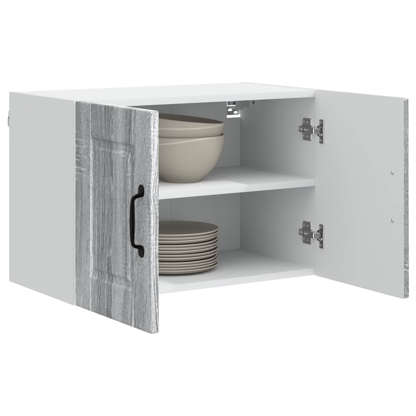 Keukenkast 2 pcs Grijs Sonoma 60 x 31 x 40 cm Bewerkt hout is nu te koop bij PeponiXL, paradijselijk wonen!