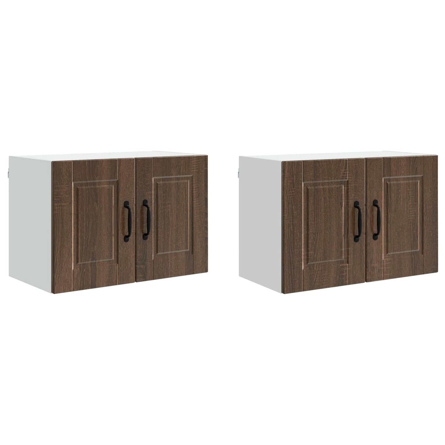 Vaatwasserpaneel 2 pcs Bruin Eiken 60 x 31 x 40 cm Bewerkt hout is nu te koop bij PeponiXL, paradijselijk wonen!