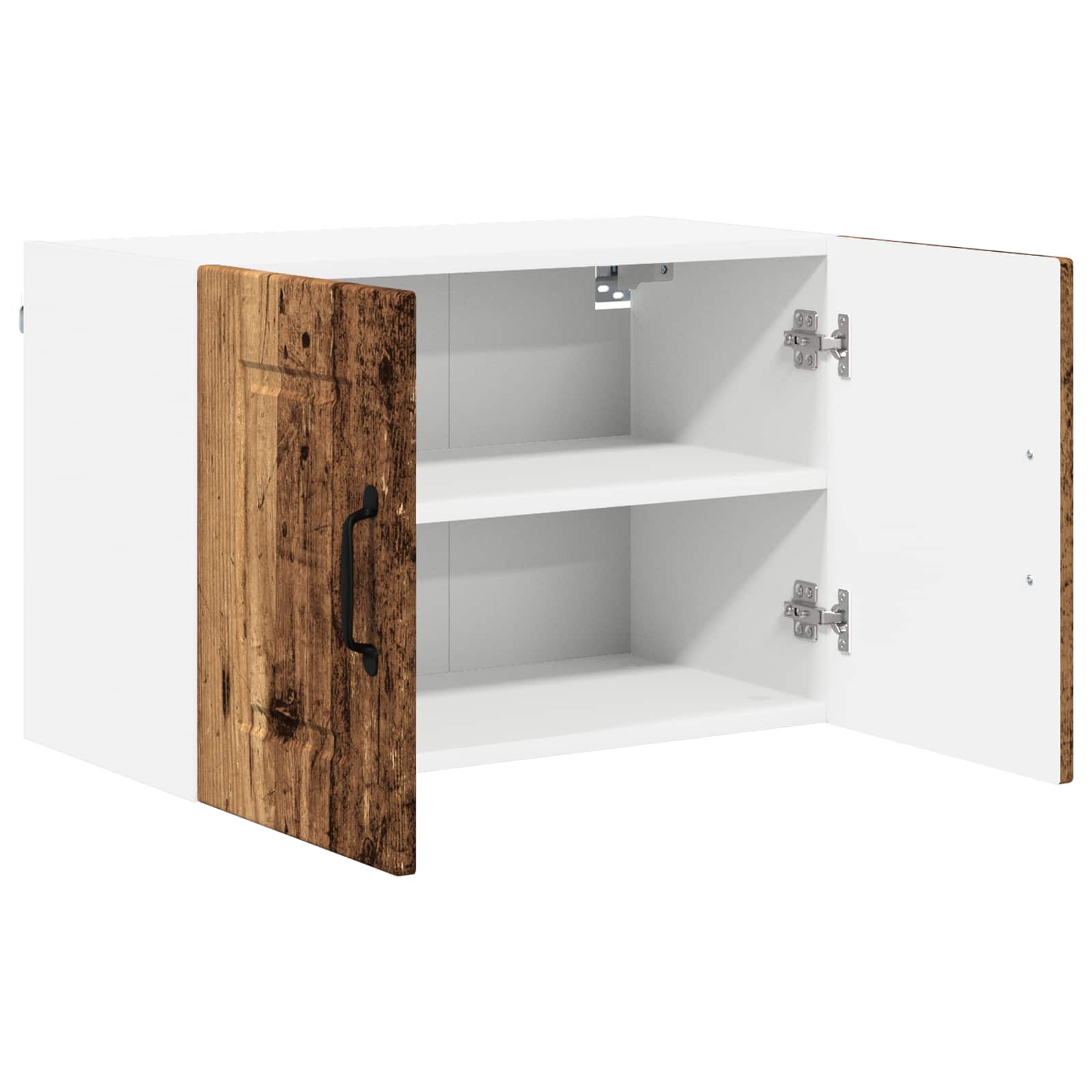 Keukenkast met plank 2 pcs Oudhout 60 x 31 x 40 cm Bewerkt hout is nu te koop bij PeponiXL, paradijselijk wonen!
