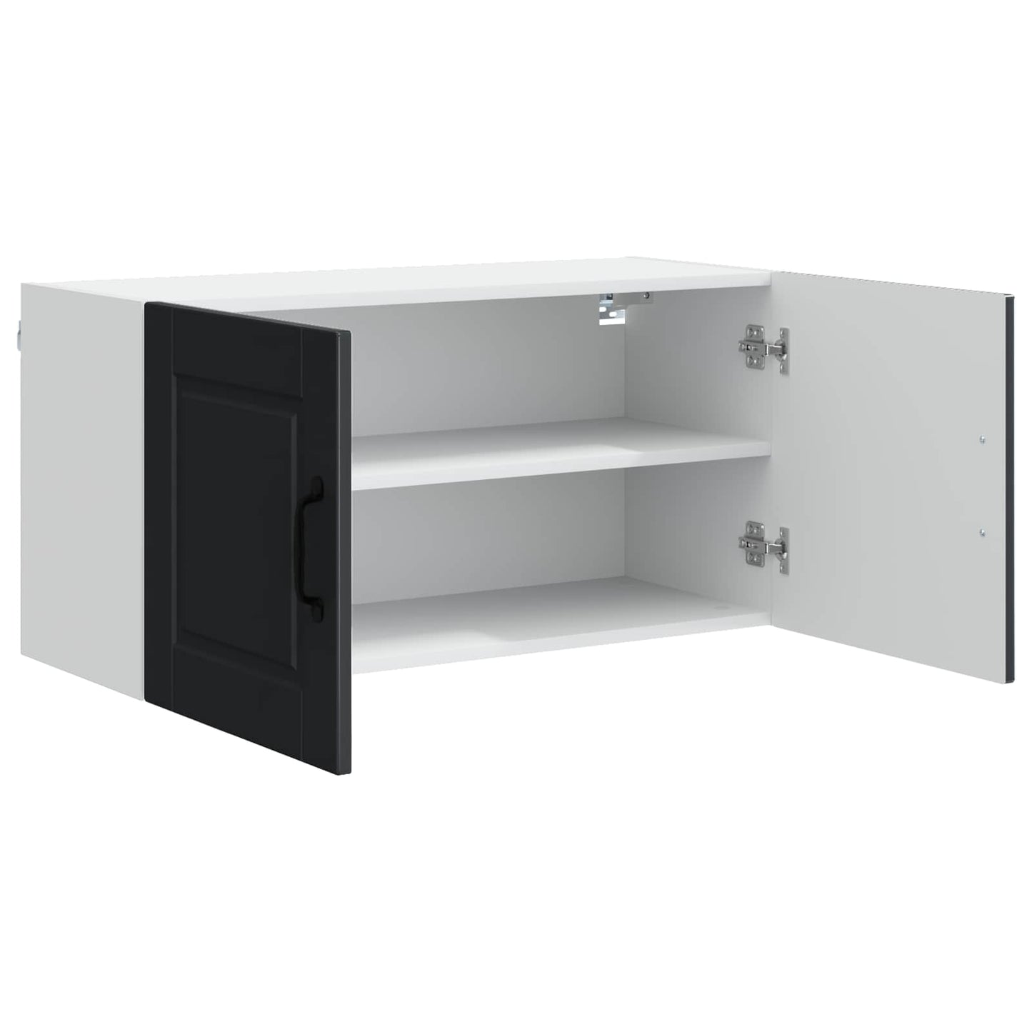 Vaatwasserpaneel met plank Zwart 80 x 31 x 40 cm Bewerkt hout is nu te koop bij PeponiXL, paradijselijk wonen!