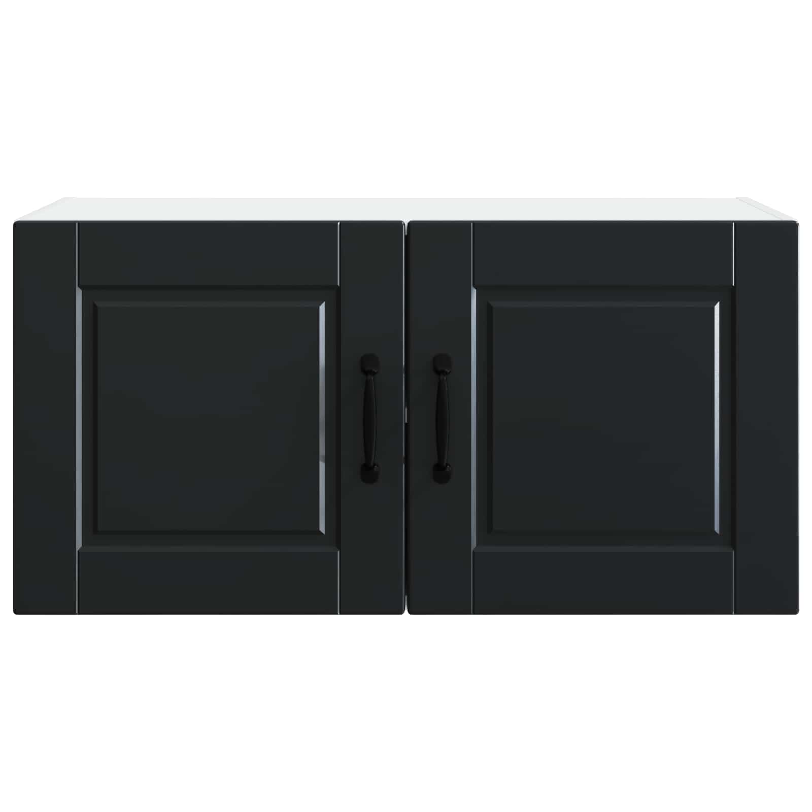 Vaatwasserpaneel met plank Zwart 80 x 31 x 40 cm Bewerkt hout is nu te koop bij PeponiXL, paradijselijk wonen!
