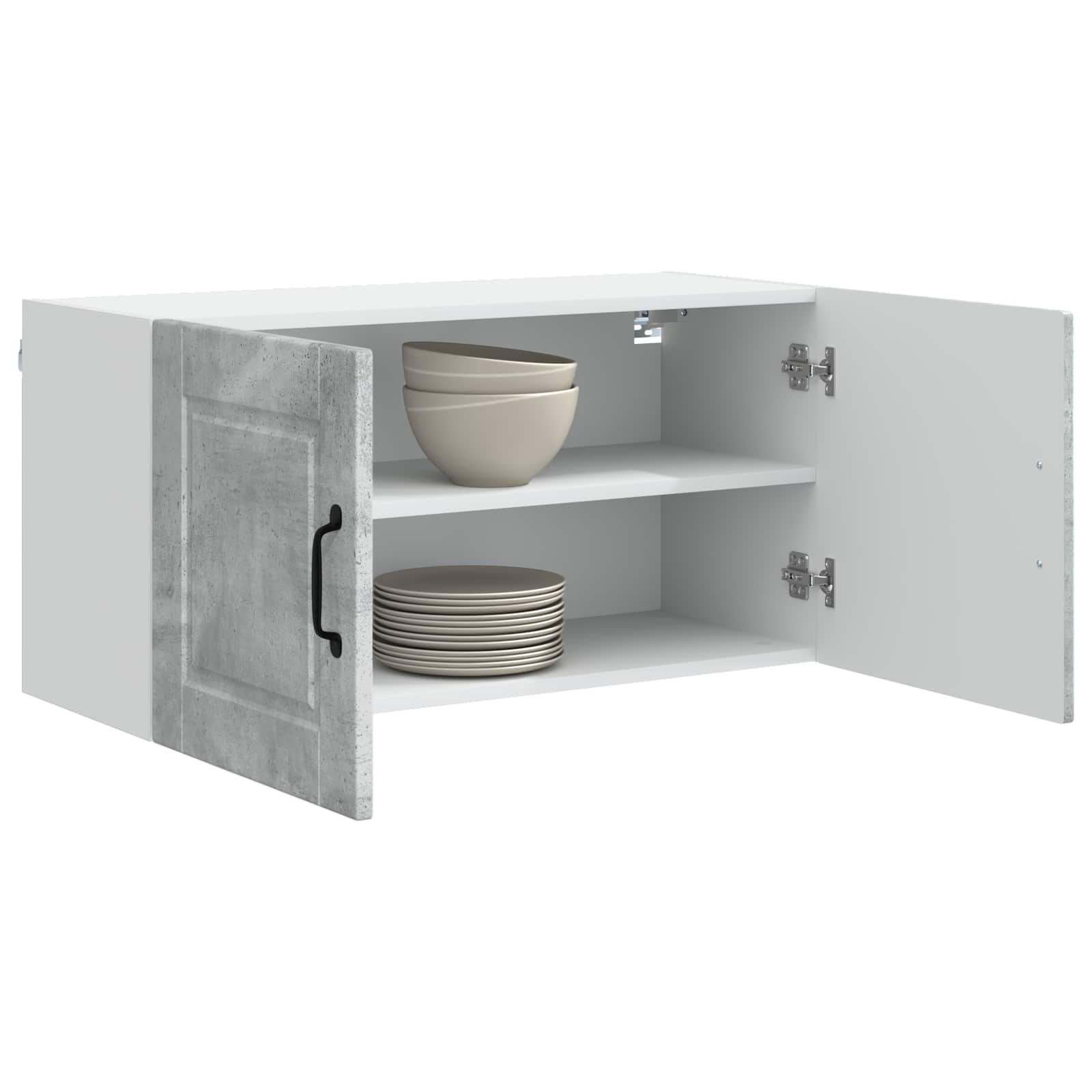 Keukenkast met plank Beton Grijs 80 x 31 x 40 cm Bewerkt hout is nu te koop bij PeponiXL, paradijselijk wonen!