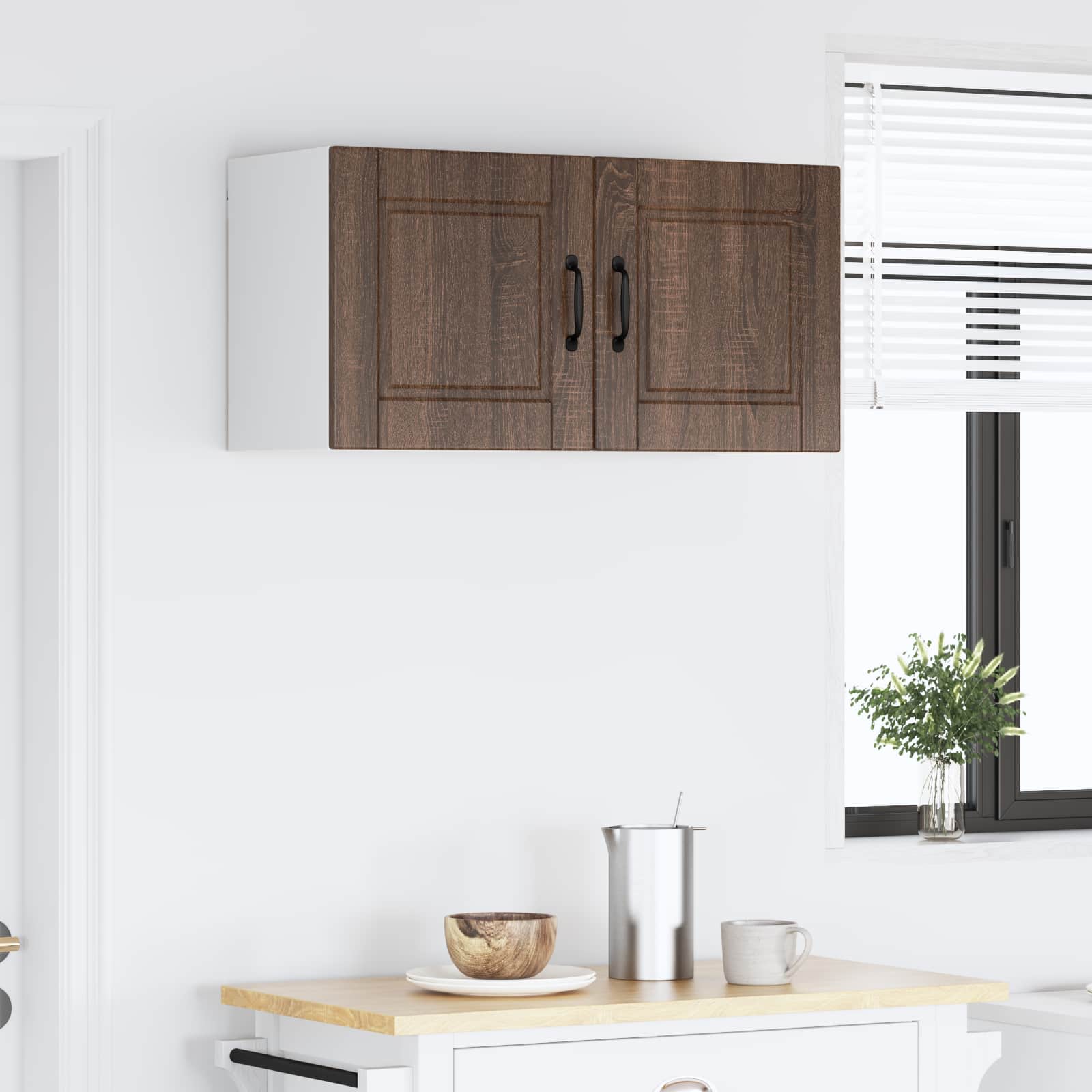 Vaatwasserpaneel Bruin Eiken 80 x 31 x 40 cm Bewerkt hout is nu te koop bij PeponiXL, paradijselijk wonen!