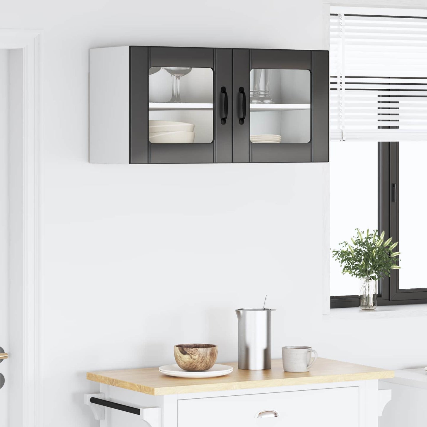 Vaatwasserpaneel met plank Zwart 80 x 31 x 40 cm Bewerkt hout is nu te koop bij PeponiXL, paradijselijk wonen!