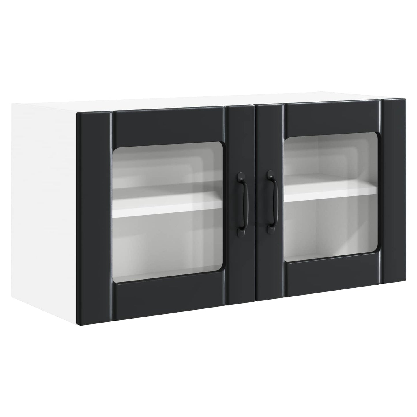 Vaatwasserpaneel met plank Zwart 80 x 31 x 40 cm Bewerkt hout is nu te koop bij PeponiXL, paradijselijk wonen!