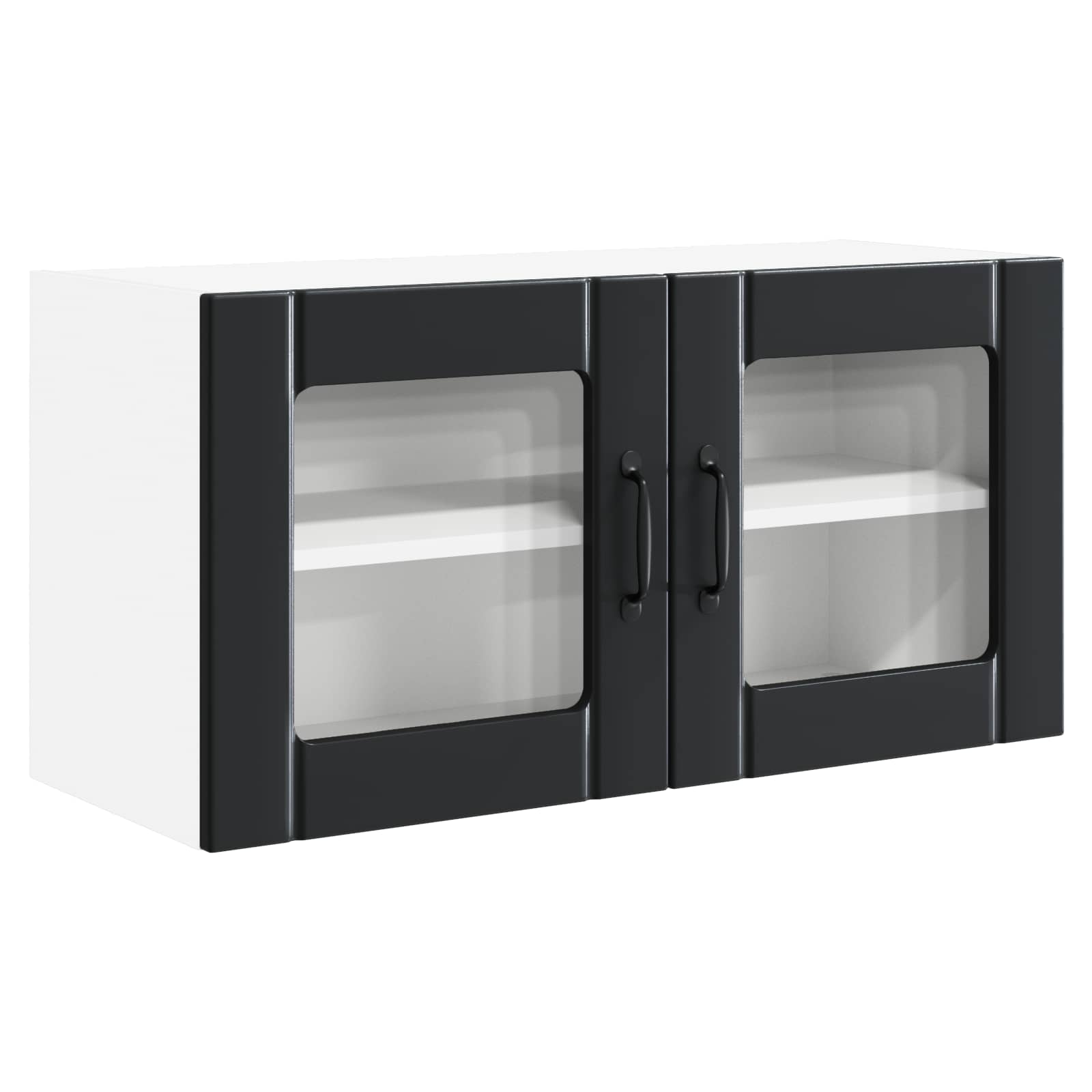 Vaatwasserpaneel met plank Zwart 80 x 31 x 40 cm Bewerkt hout is nu te koop bij PeponiXL, paradijselijk wonen!