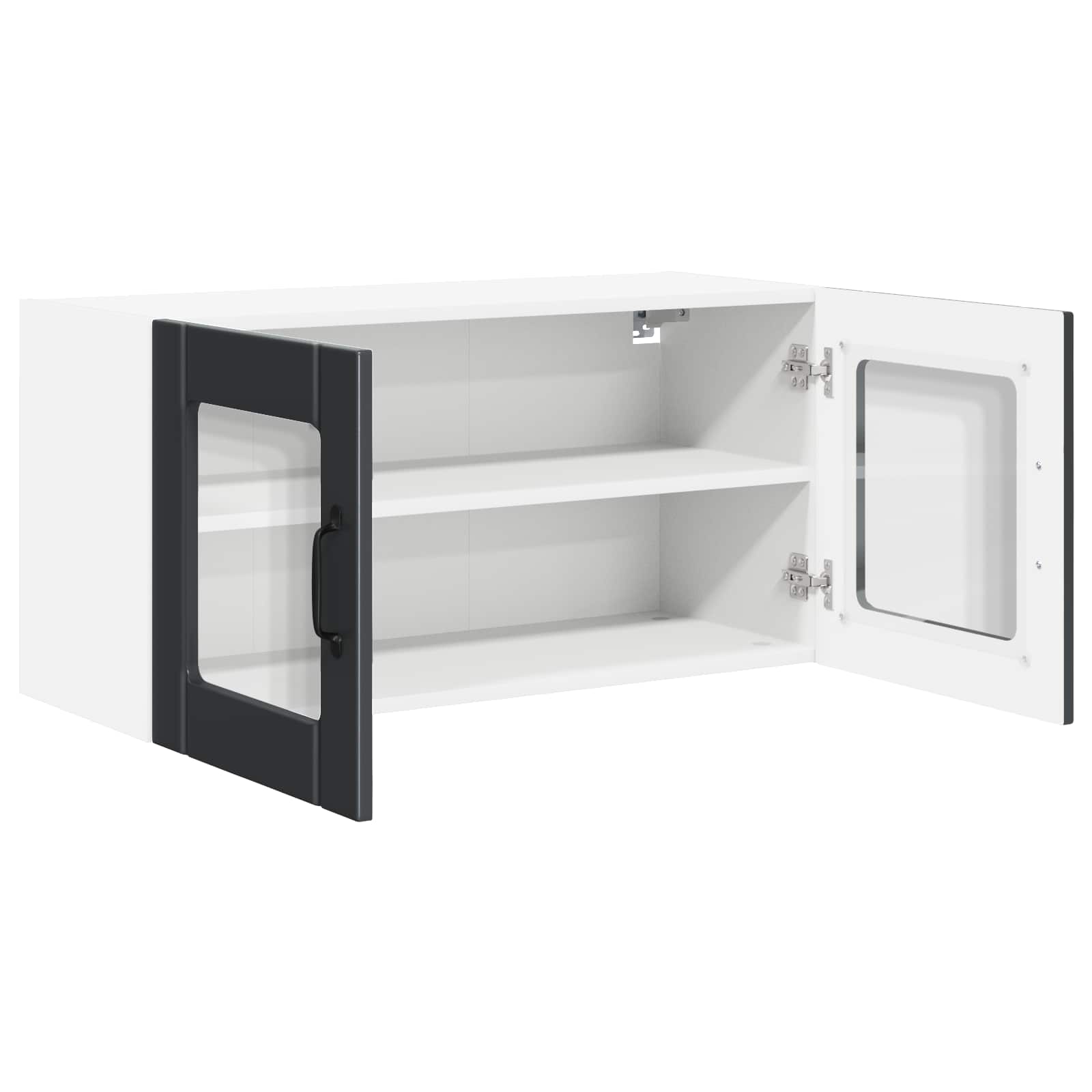 Vaatwasserpaneel met plank Zwart 80 x 31 x 40 cm Bewerkt hout is nu te koop bij PeponiXL, paradijselijk wonen!