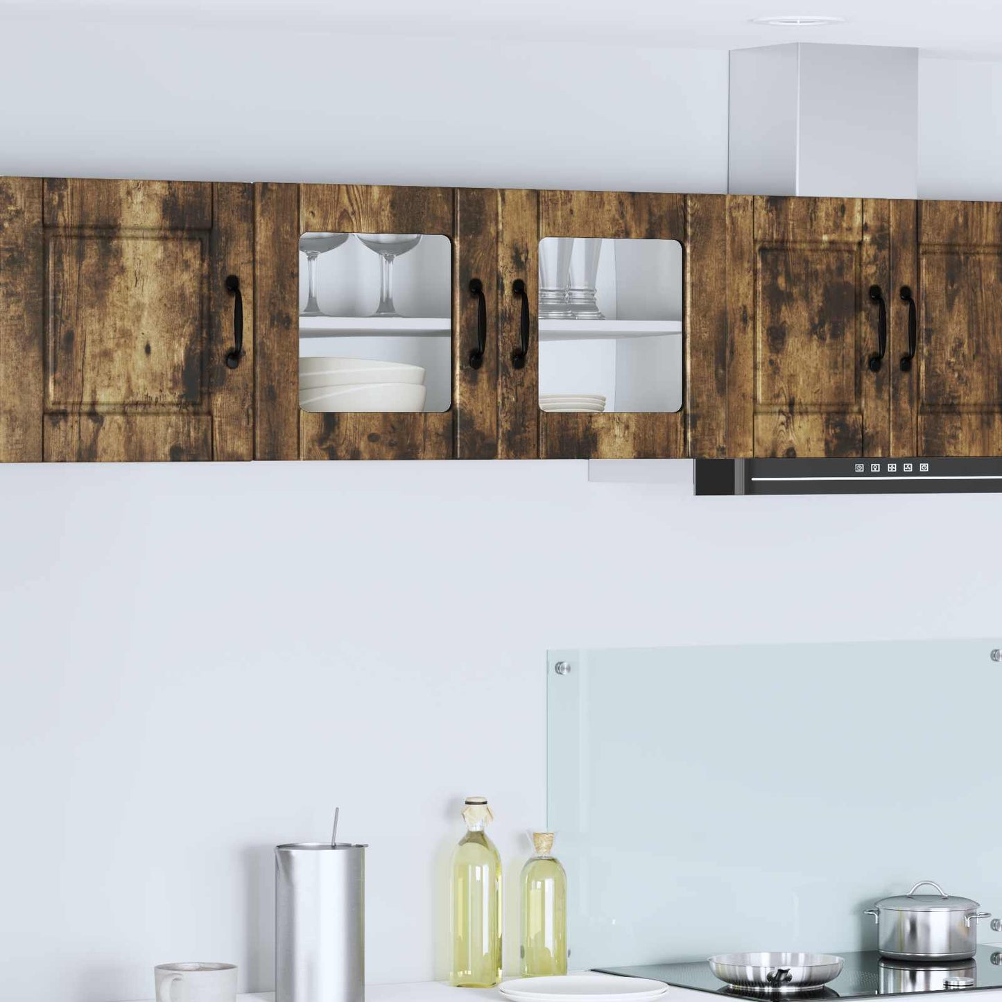 Vaatwasserpaneel Gerookt eiken 80 x 31 x 40 cm Bewerkt hout is nu te koop bij PeponiXL, paradijselijk wonen!